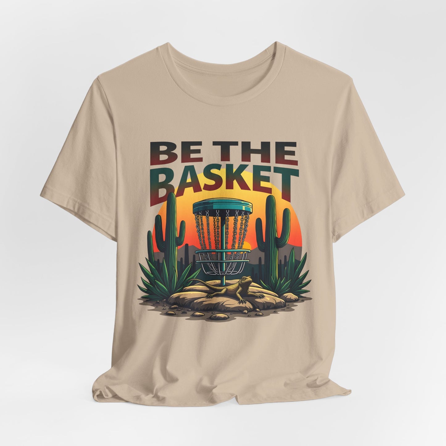 BE THE BASKET Desert Lizard 1 Disc Golf Unisex T-Shirt - Perfect for Disc Golf Lovers