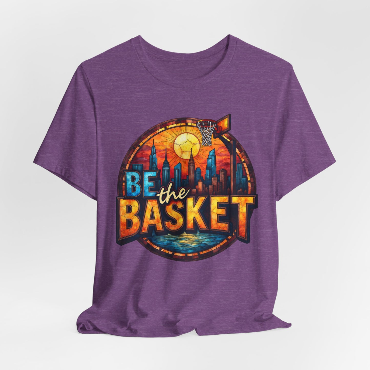 BE THE BASKET Basketball Goal Skyline Glass 1 , Basketball Unisex T-Shirt