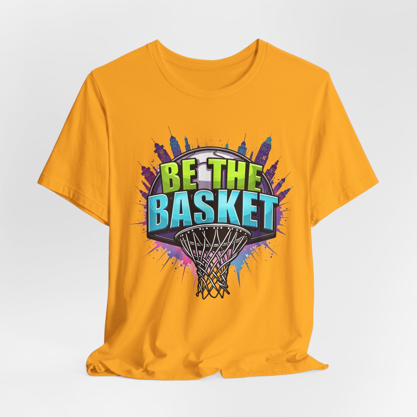 BE THE BASKET Skyline 3 Basketball Unisex T-Shirt, Basketball Shirt
