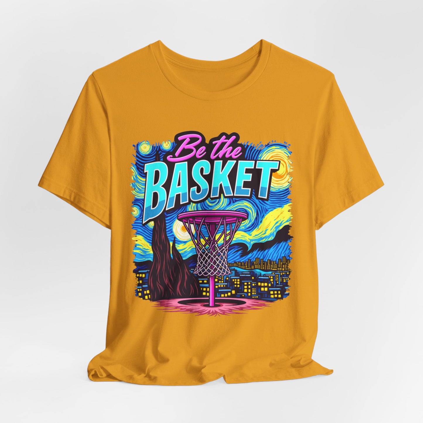 BE THE BASKET Van Gogh Basketball Design, Unisex T-Shirt, Basketball Shirt