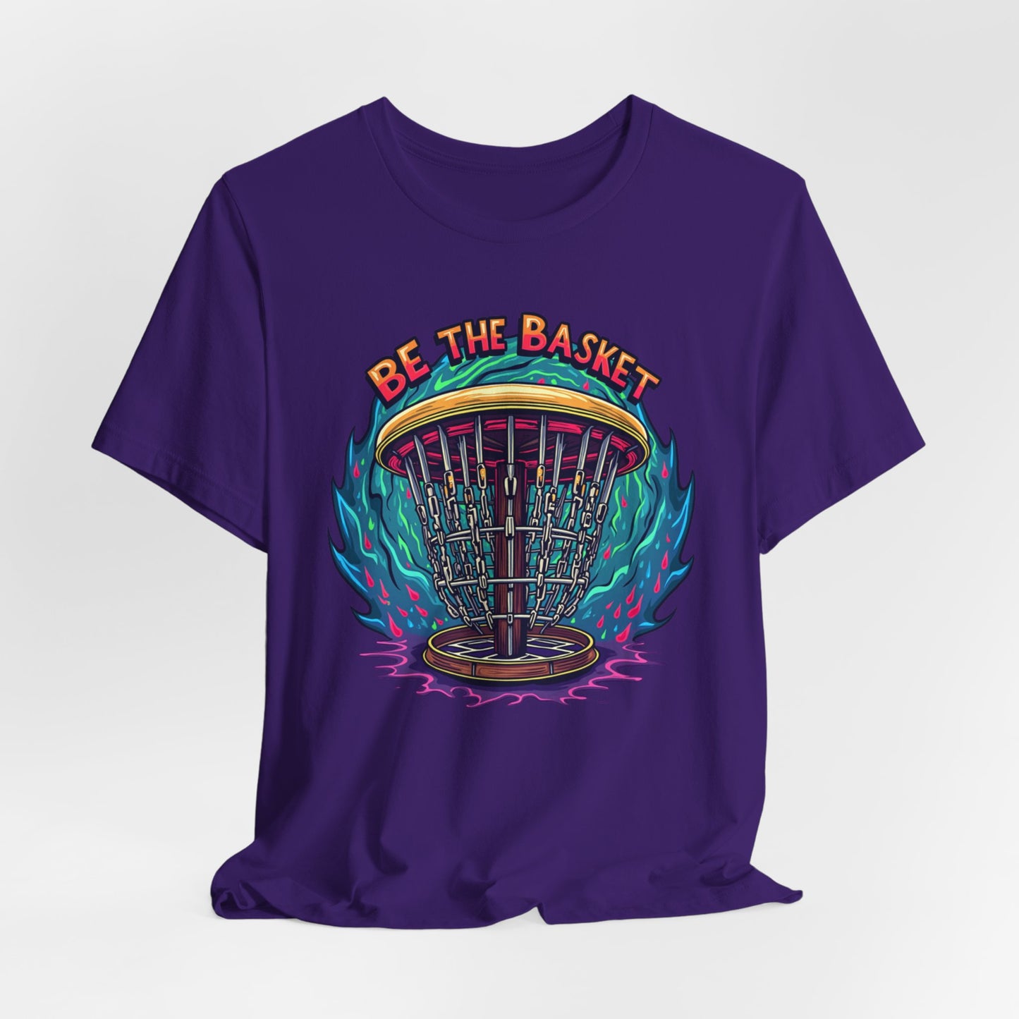 BE THE BASKET Psychedelic Design 1, Unisex T-Shirt, Disc Golf Shirt
