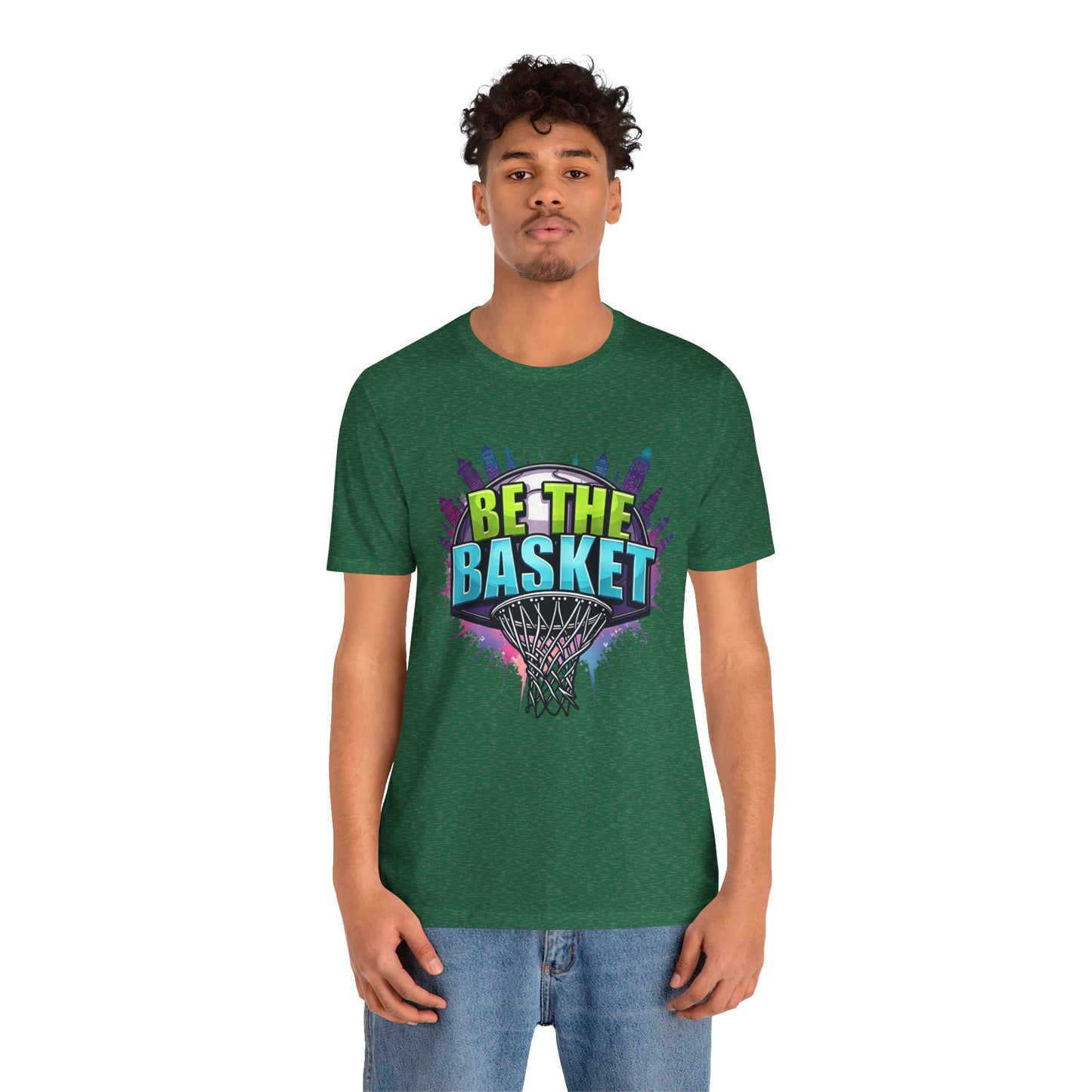 BE THE BASKET Skyline 3 Basketball Unisex T-Shirt, Basketball Shirt