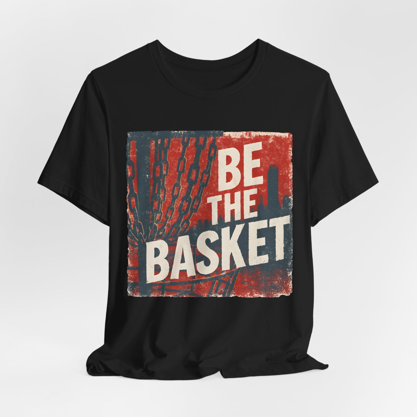BE THE BASKET Disc Golf Basket Distressed City, Disc Golf Unisex T-Shirt