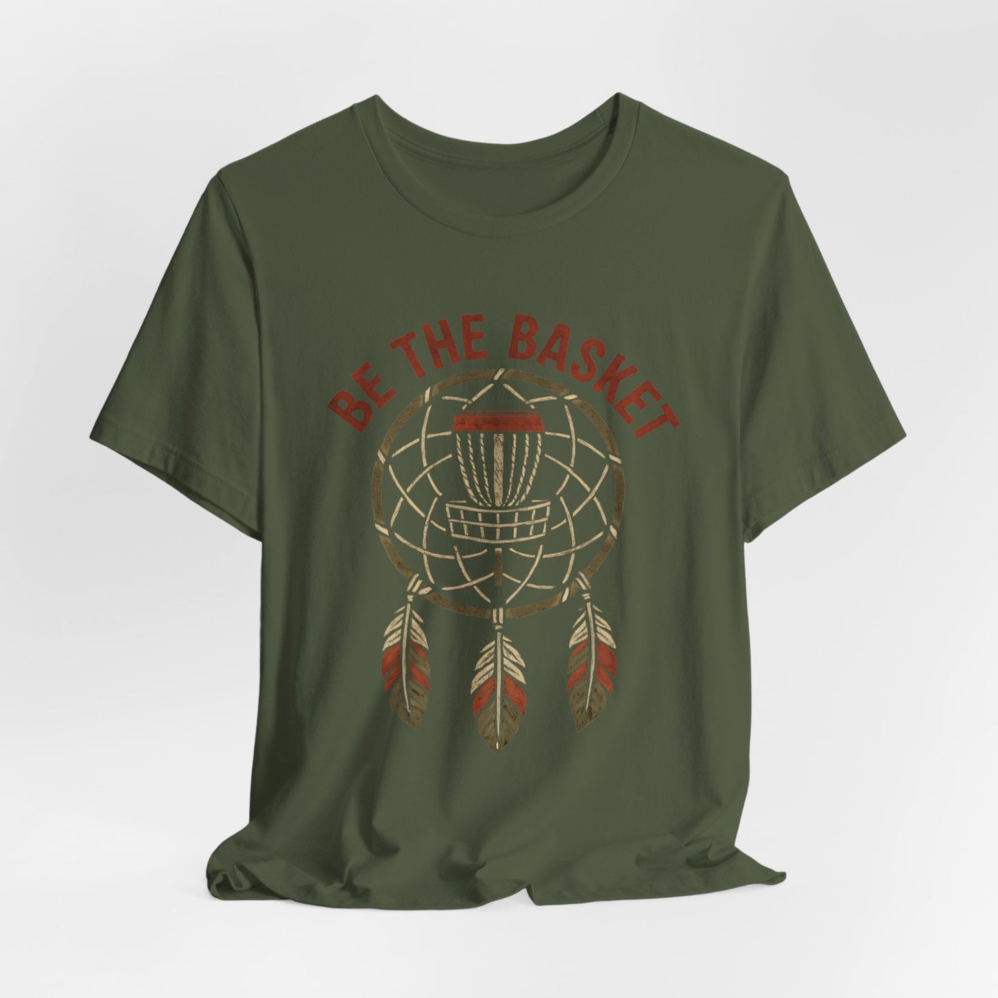 BE THE BASKET Disc Golf Basket Dream Catcher, Unisex T-Shirt, Disc Golf Shirt
