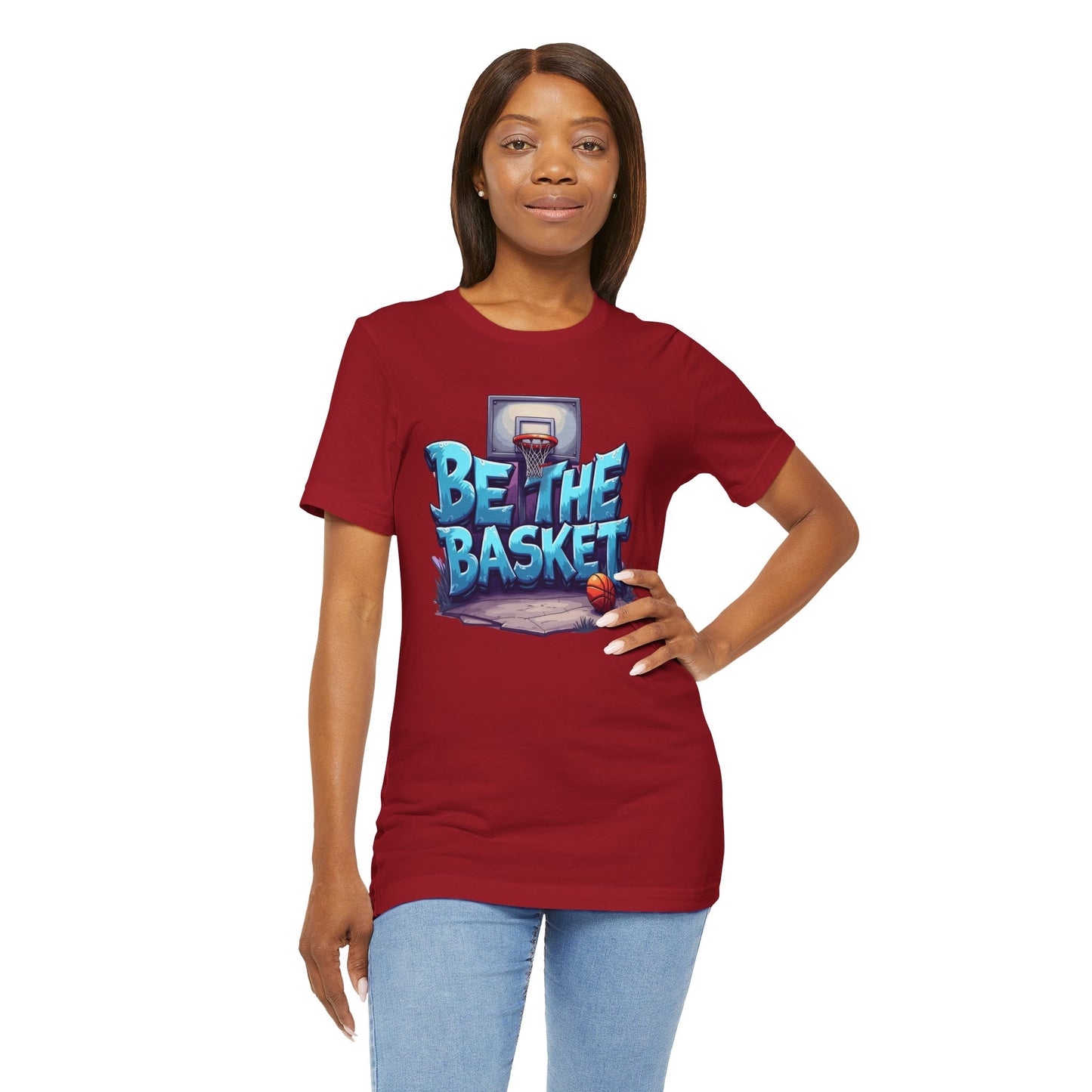 BE THE BASKET Basketball Graffiti Design 1 , Unisex T-Shirt, Basketball T-Shirt