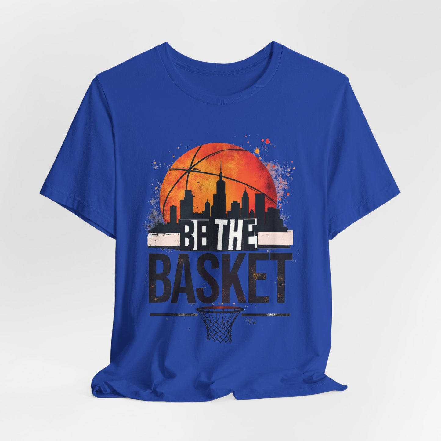BE THE BASKET Basketball Skyline Sunset 4, Basketball Unisex T-Shirt