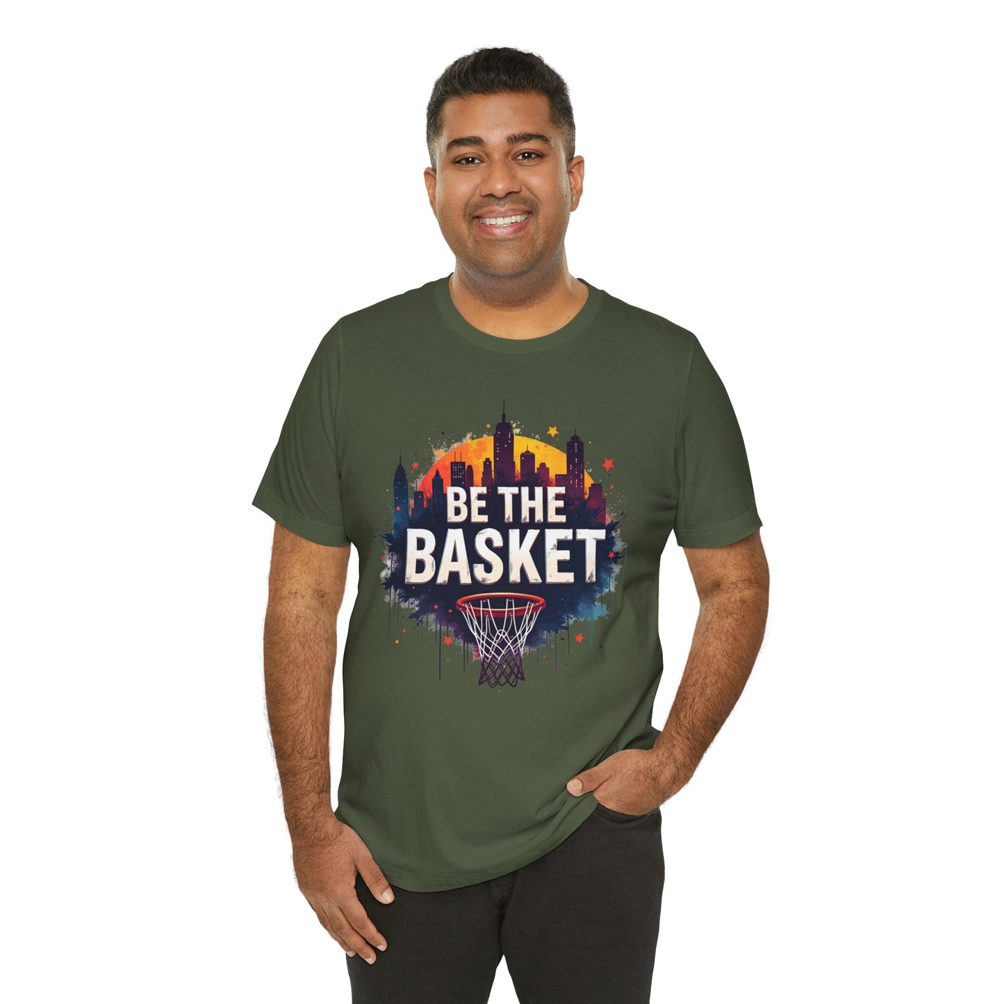 BE THE BASKET Skyline 2 Basketball Unisex T-Shirt, Basketball Shirt