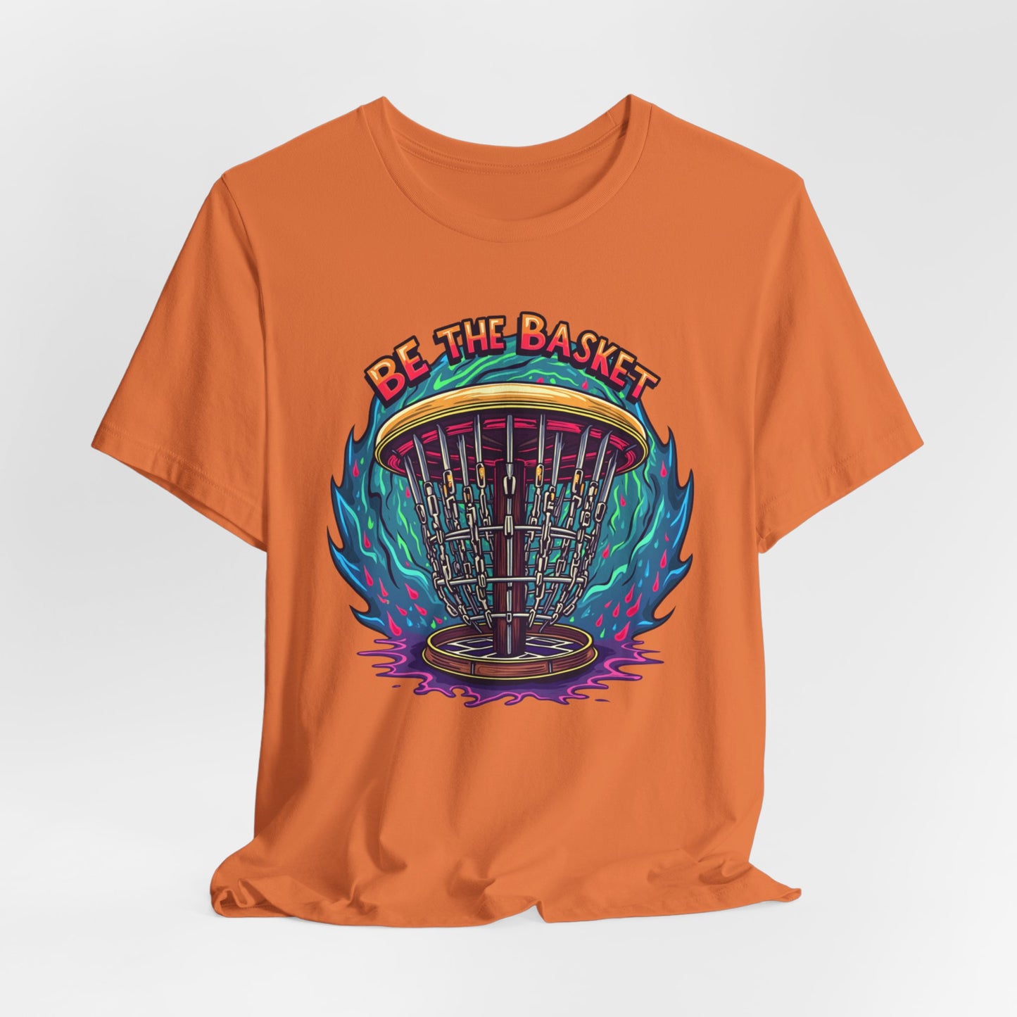 BE THE BASKET Psychedelic Design 1, Unisex T-Shirt, Disc Golf Shirt