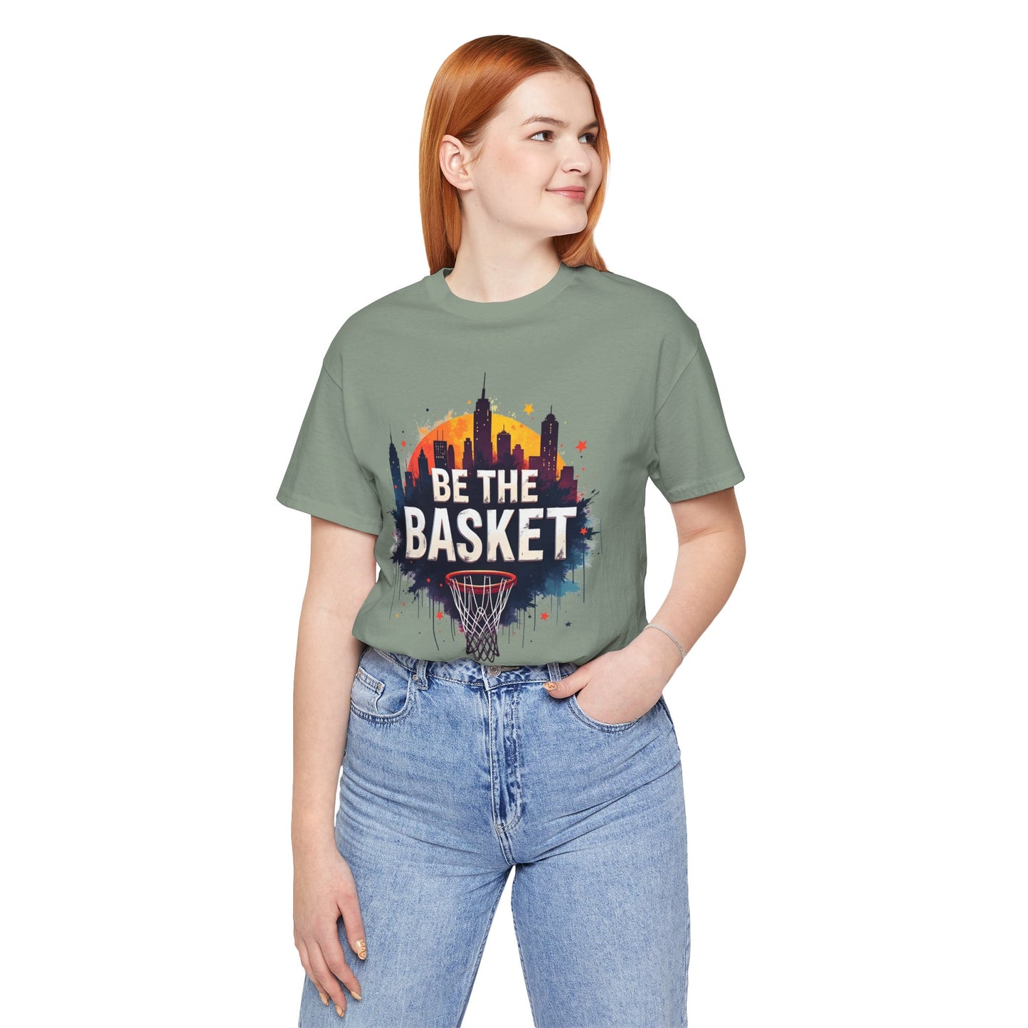 BE THE BASKET Skyline 2 Basketball Unisex T-Shirt, Basketball Shirt