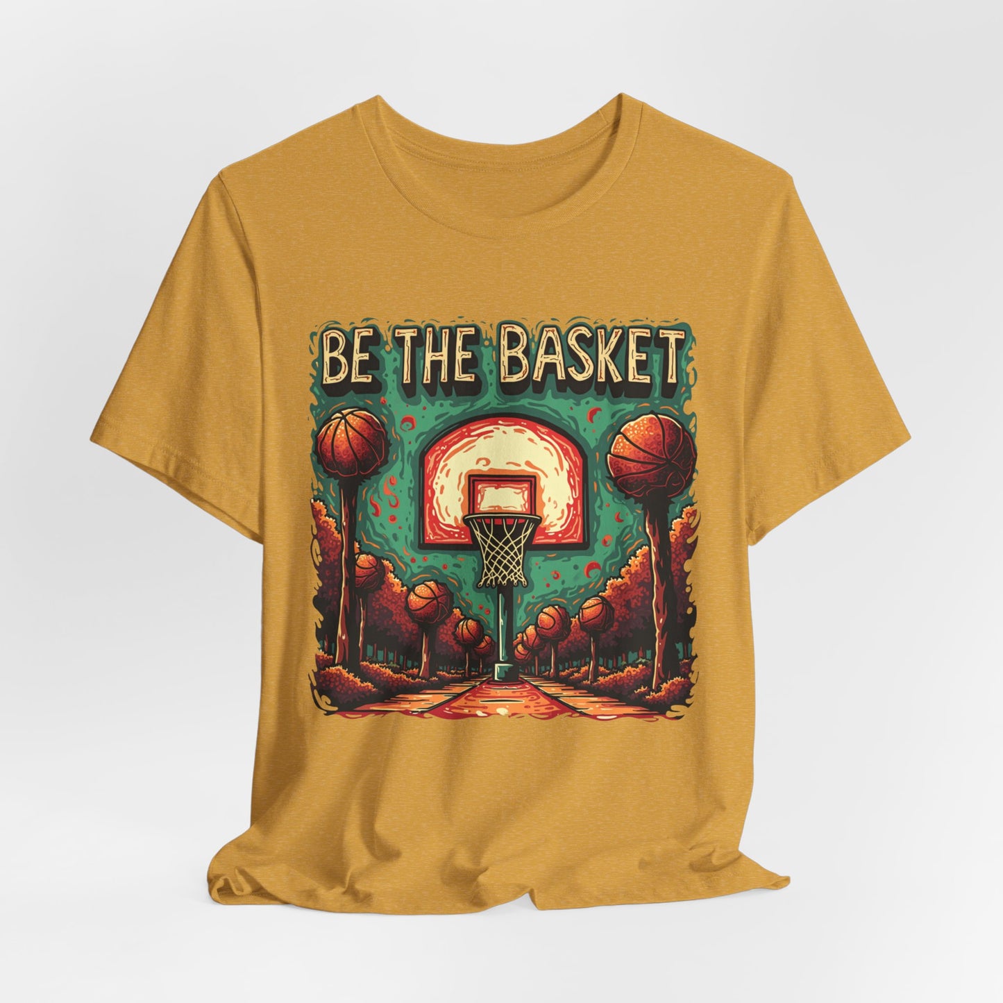 BE THE BASKET Basketball Psychedelic Court 2 Unisex T-Shirt, Basketball Shirt