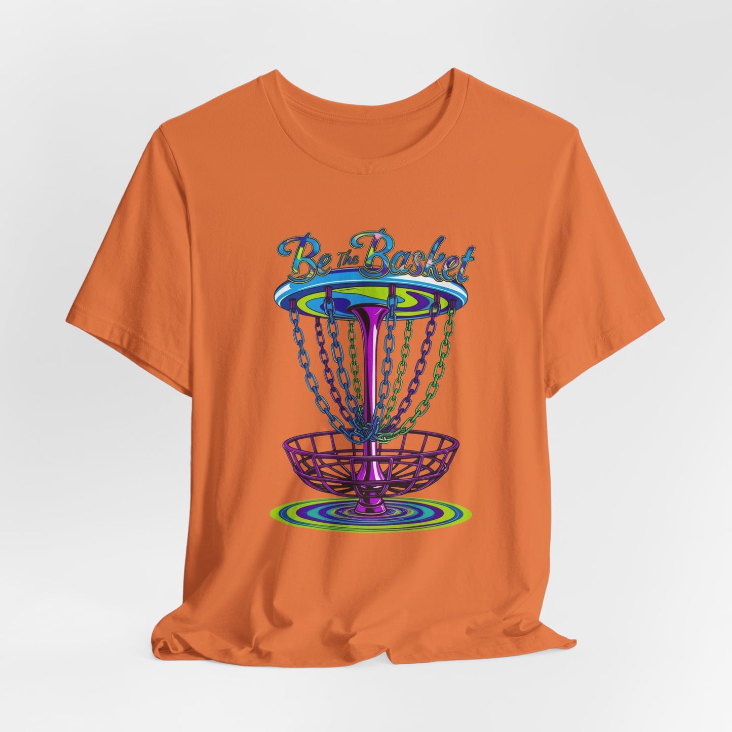 BE THE BASKET Psychedelic Disc Golf Basket Design 6, Unisex T-Shirt, Disc Golf Shirt
