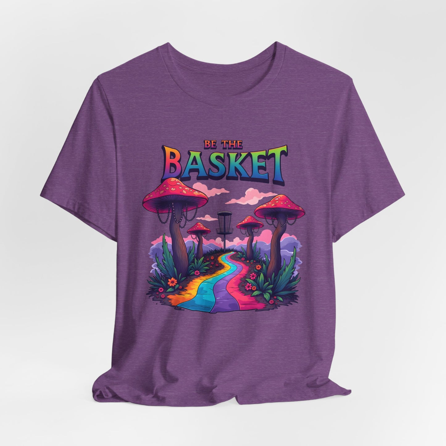BE THE BASKET Disc Golf Mushroom 2 Unisex T-Shirt, Disc Golf Shirt