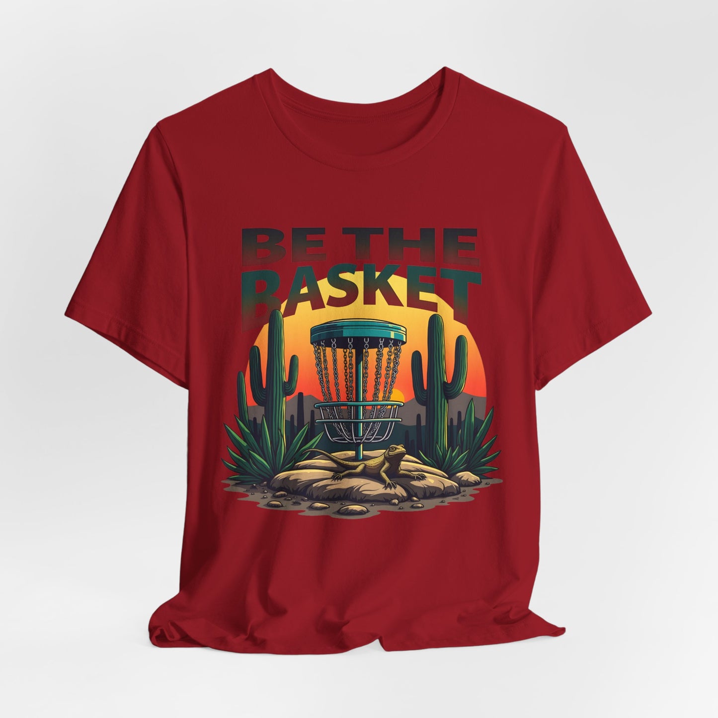 BE THE BASKET Desert Lizard 1 Disc Golf Unisex T-Shirt - Perfect for Disc Golf Lovers