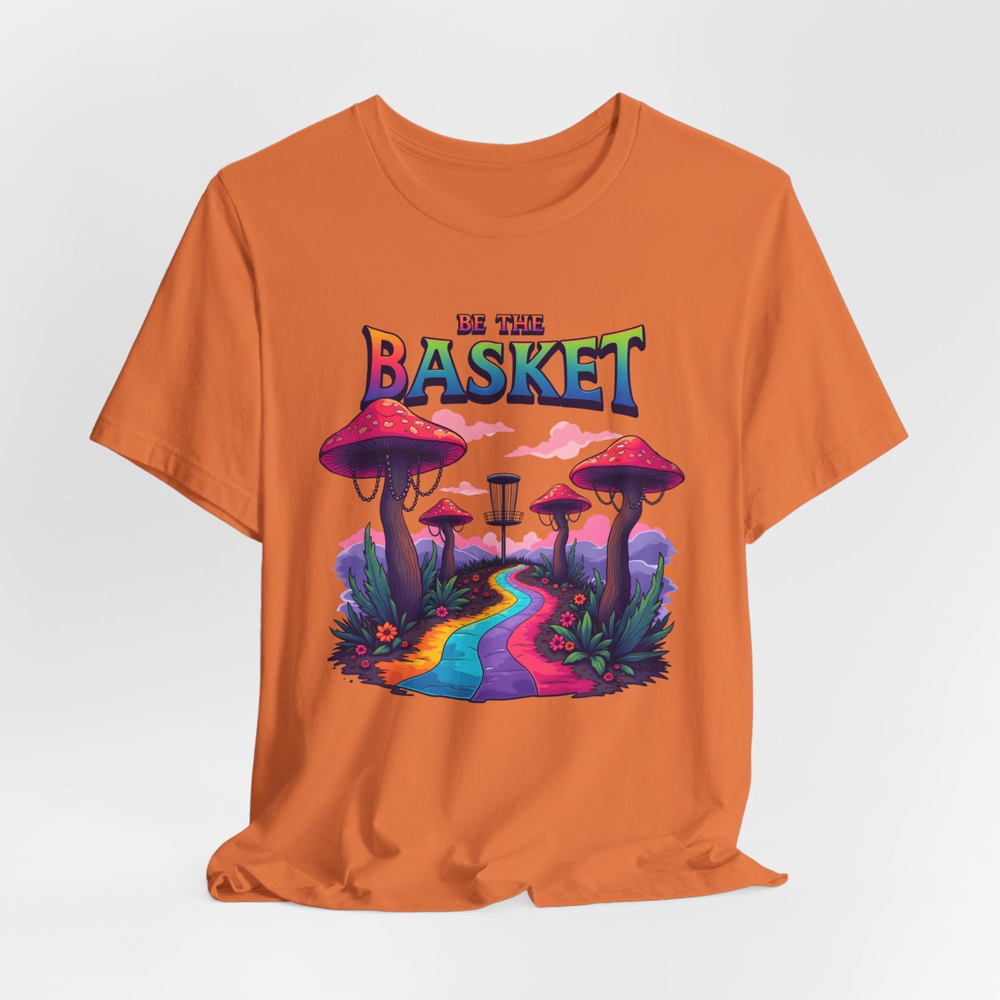 BE THE BASKET Disc Golf Mushroom 2 Unisex T-Shirt, Disc Golf Shirt