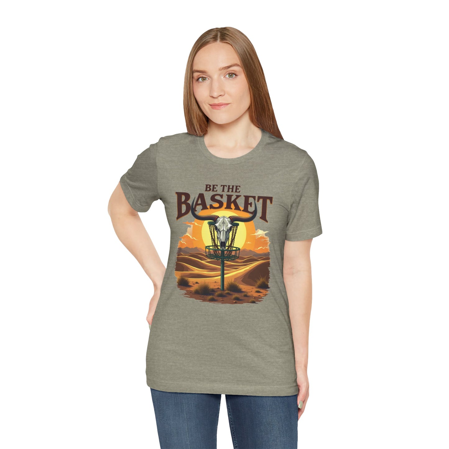 BE THE BASKET Desert Design Unisex T-Shirt, DISC GOLF SHIRT
