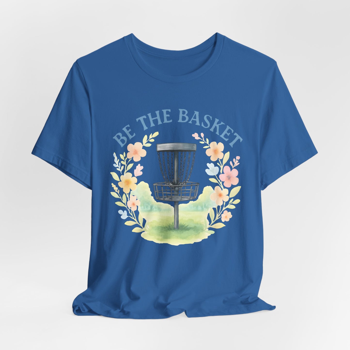 BE THE BASKET Disc Golf Watercolor Flowers, Disc Golf Unisex T-Shirt