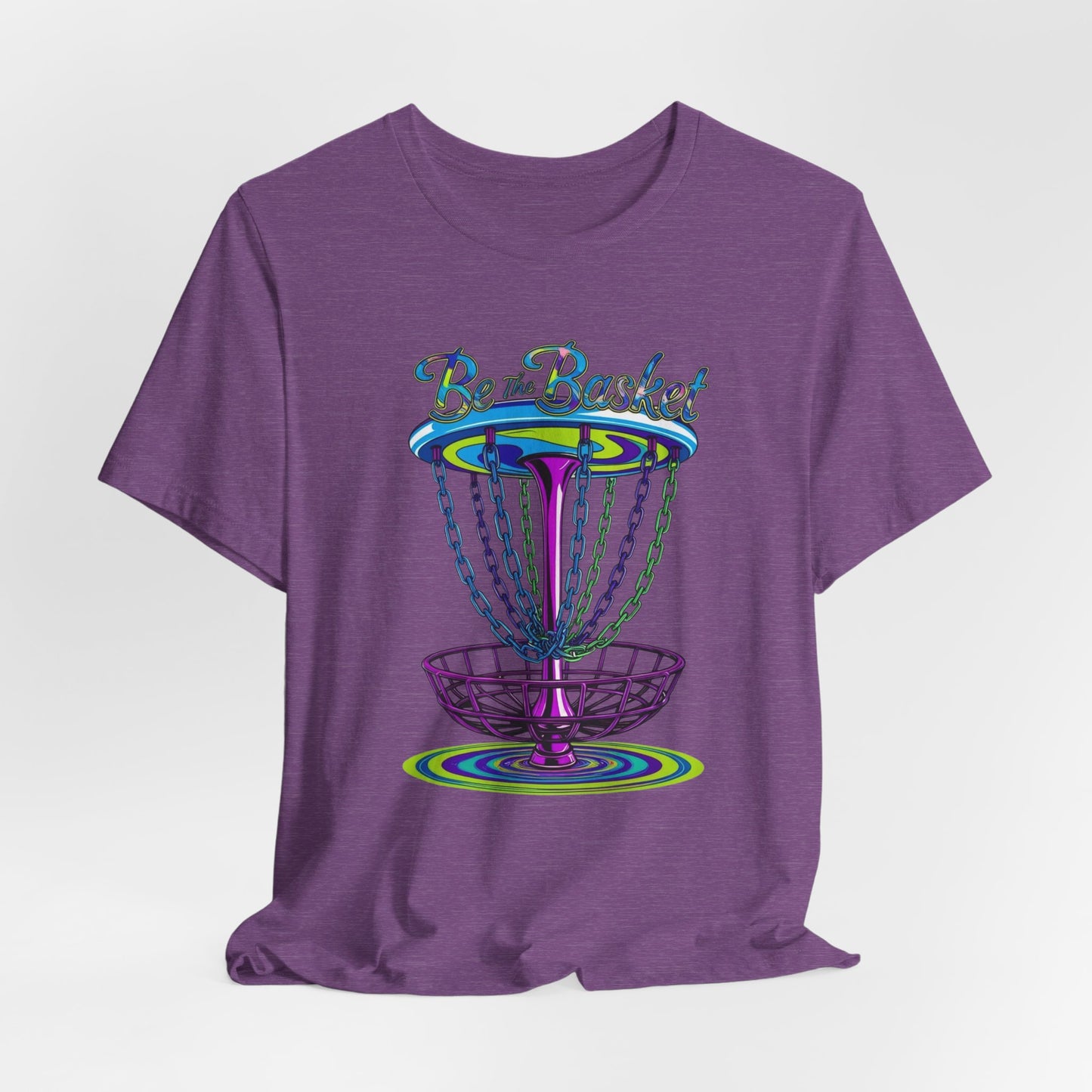 BE THE BASKET Psychedelic Disc Golf Basket Design 6, Unisex T-Shirt, Disc Golf Shirt
