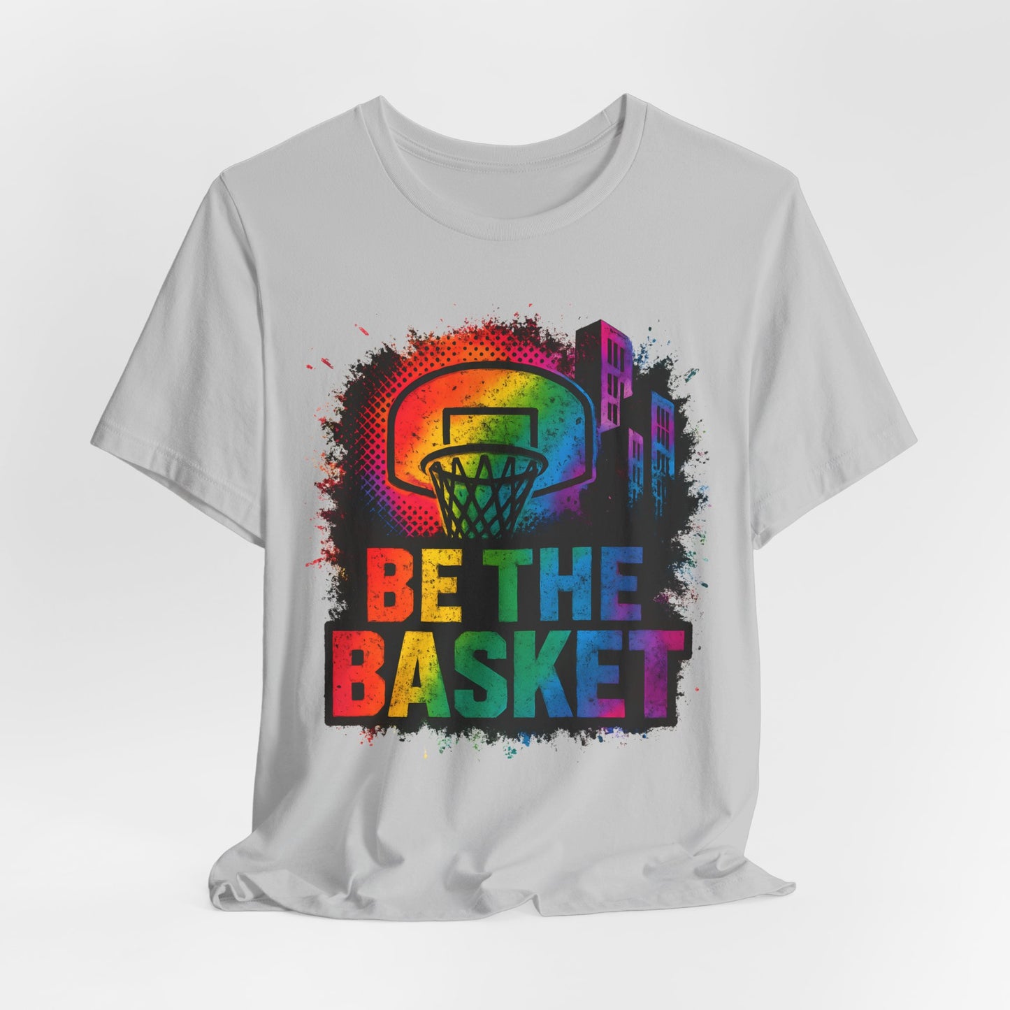 BE THE BASKET Basketball Goal Distressed Color, Disc Golf Unisex T-Shirt