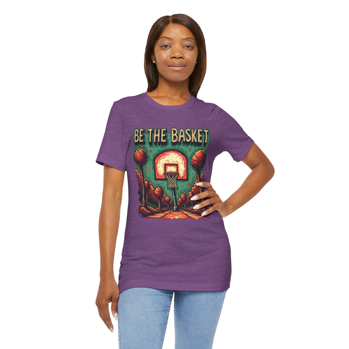 BE THE BASKET Basketball Psychedelic Court 2 Unisex T-Shirt, Basketball Shirt
