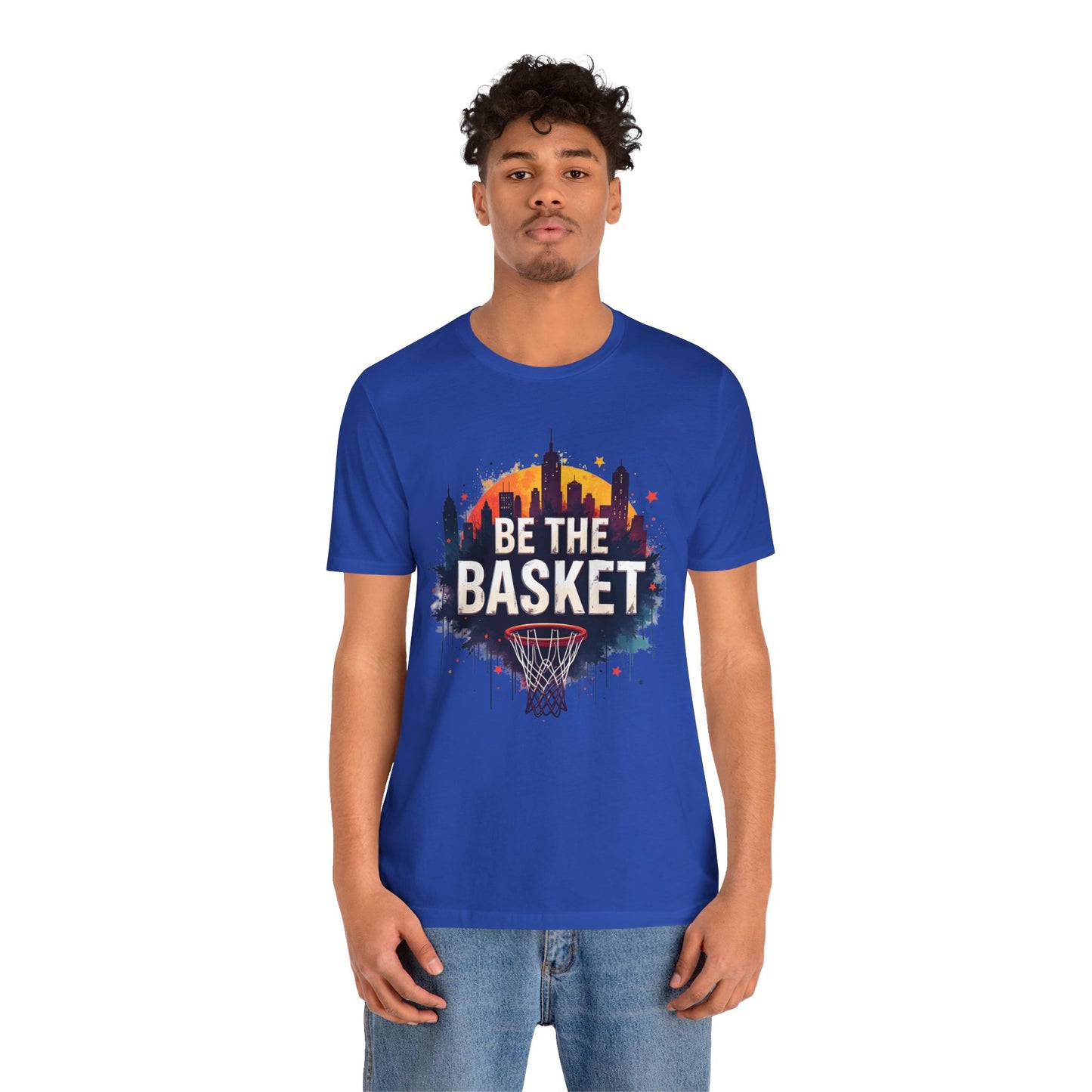 BE THE BASKET Skyline 2 Basketball Unisex T-Shirt, Basketball Shirt