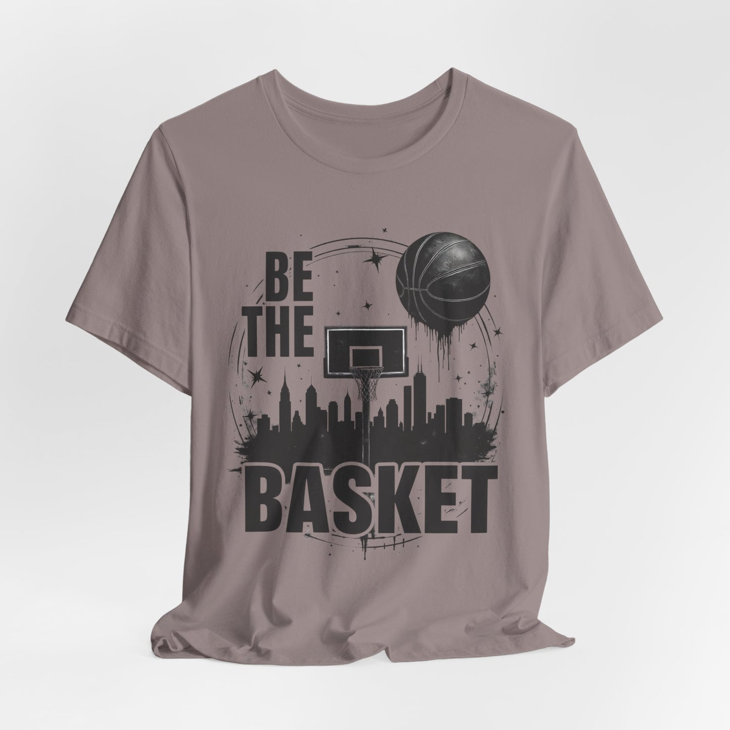 BE THE BASKET Basketball Goal and Ball Skyline 1, Basketball Unisex T-Shirt