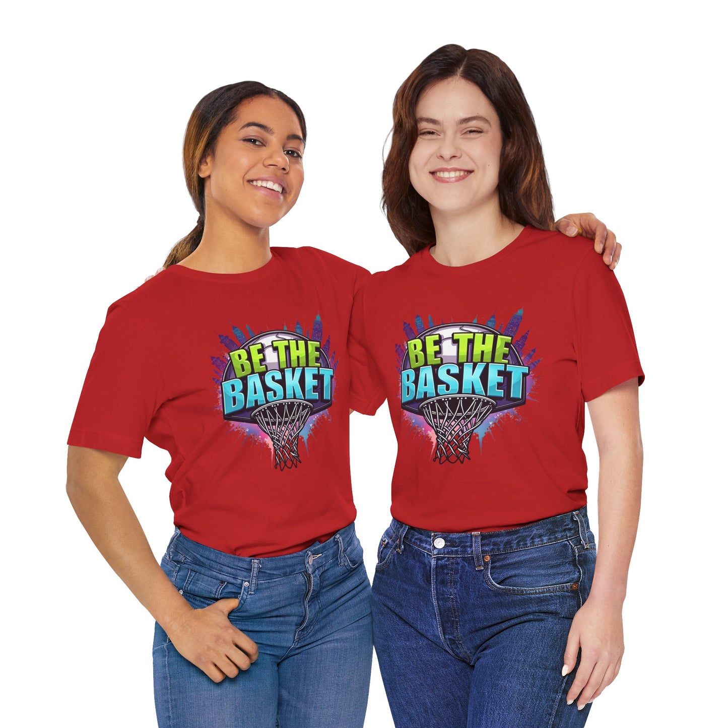 BE THE BASKET Skyline 3 Basketball Unisex T-Shirt, Basketball Shirt