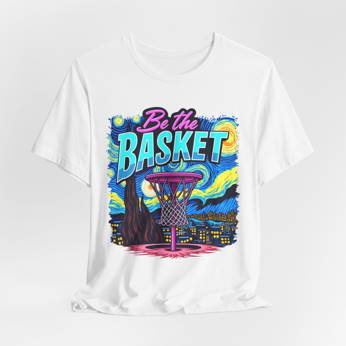 BE THE BASKET Van Gogh Basketball Design, Unisex T-Shirt, Basketball Shirt