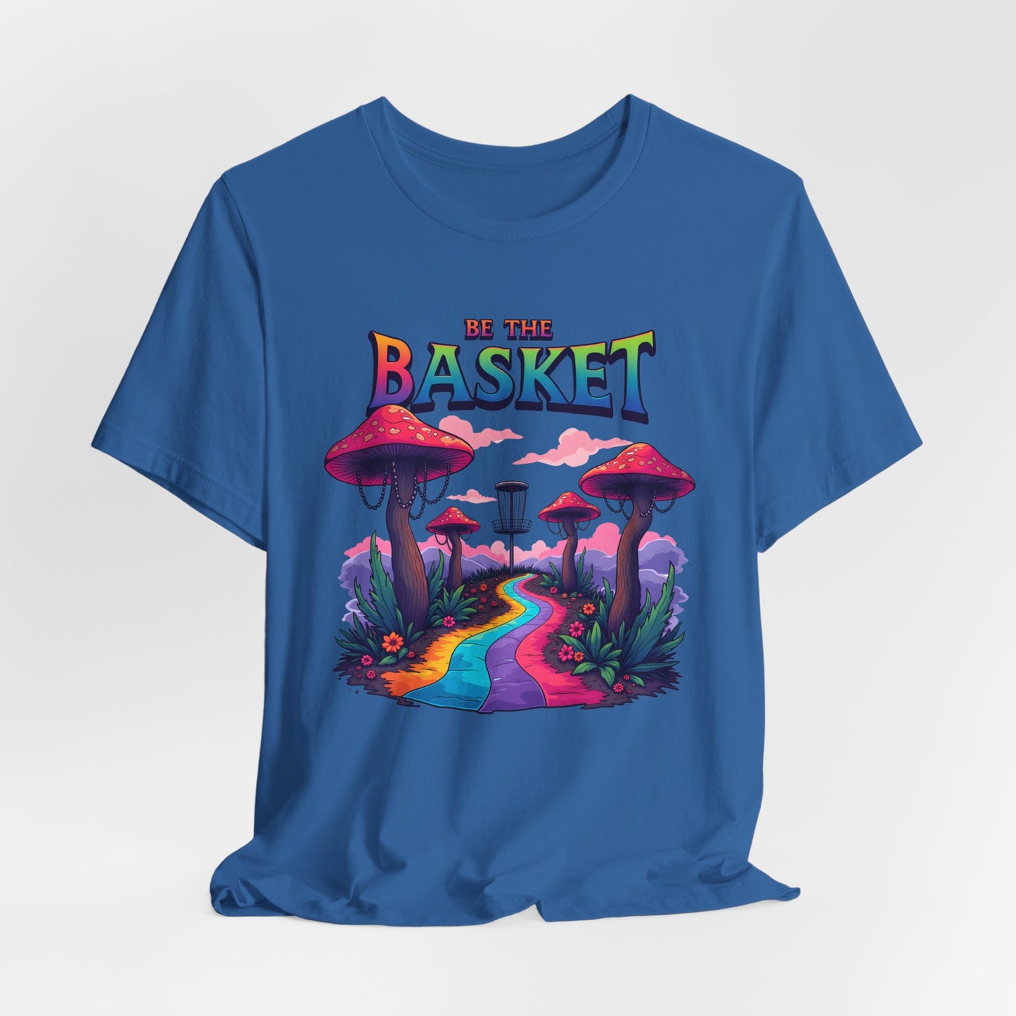 BE THE BASKET Disc Golf Mushroom 2 Unisex T-Shirt, Disc Golf Shirt