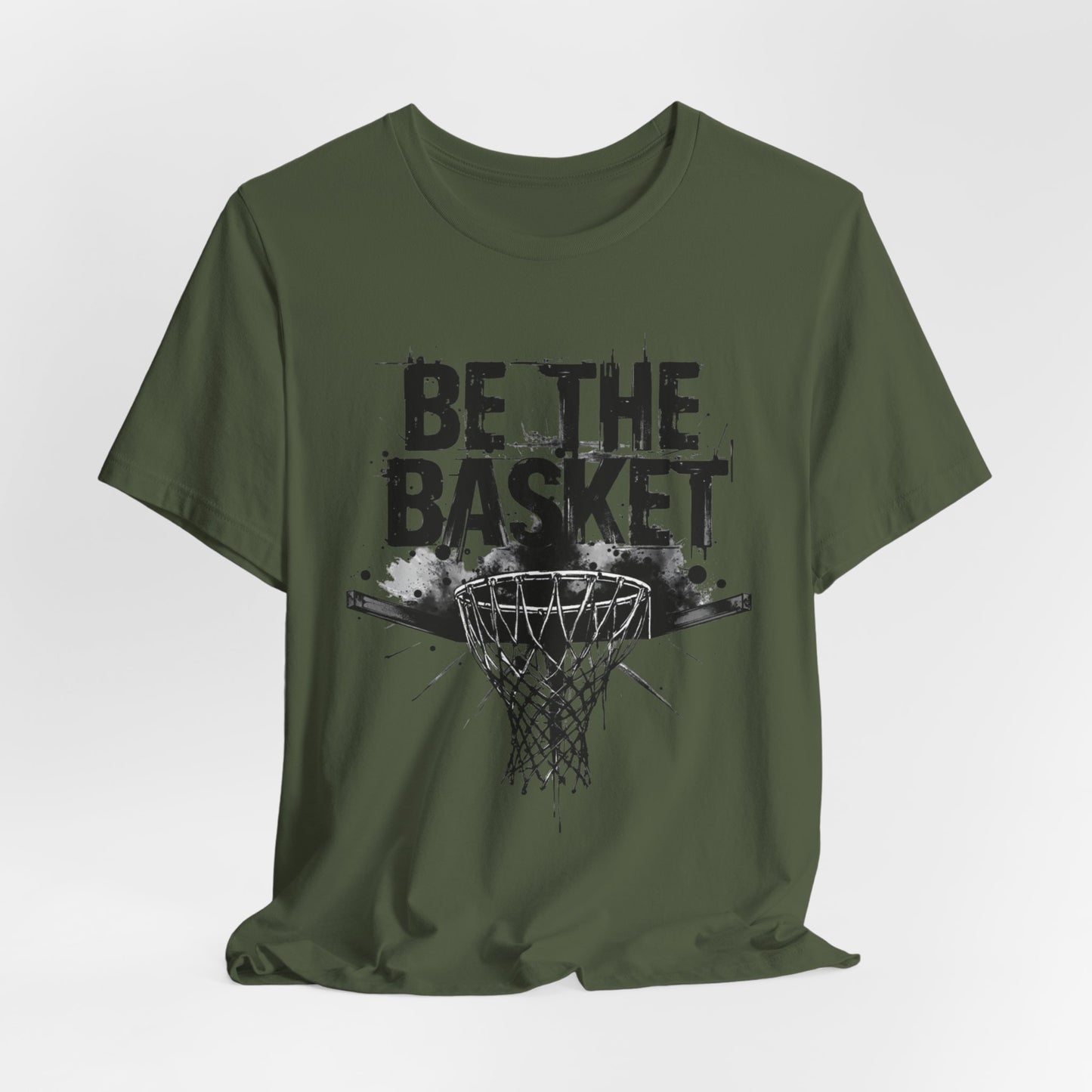 BE THE BASKET Basketball Net Distressed Black Design, Disc Golf Unisex T-Shirt