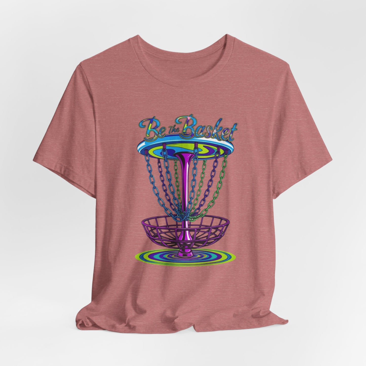 BE THE BASKET Psychedelic Disc Golf Basket Design 6, Unisex T-Shirt, Disc Golf Shirt