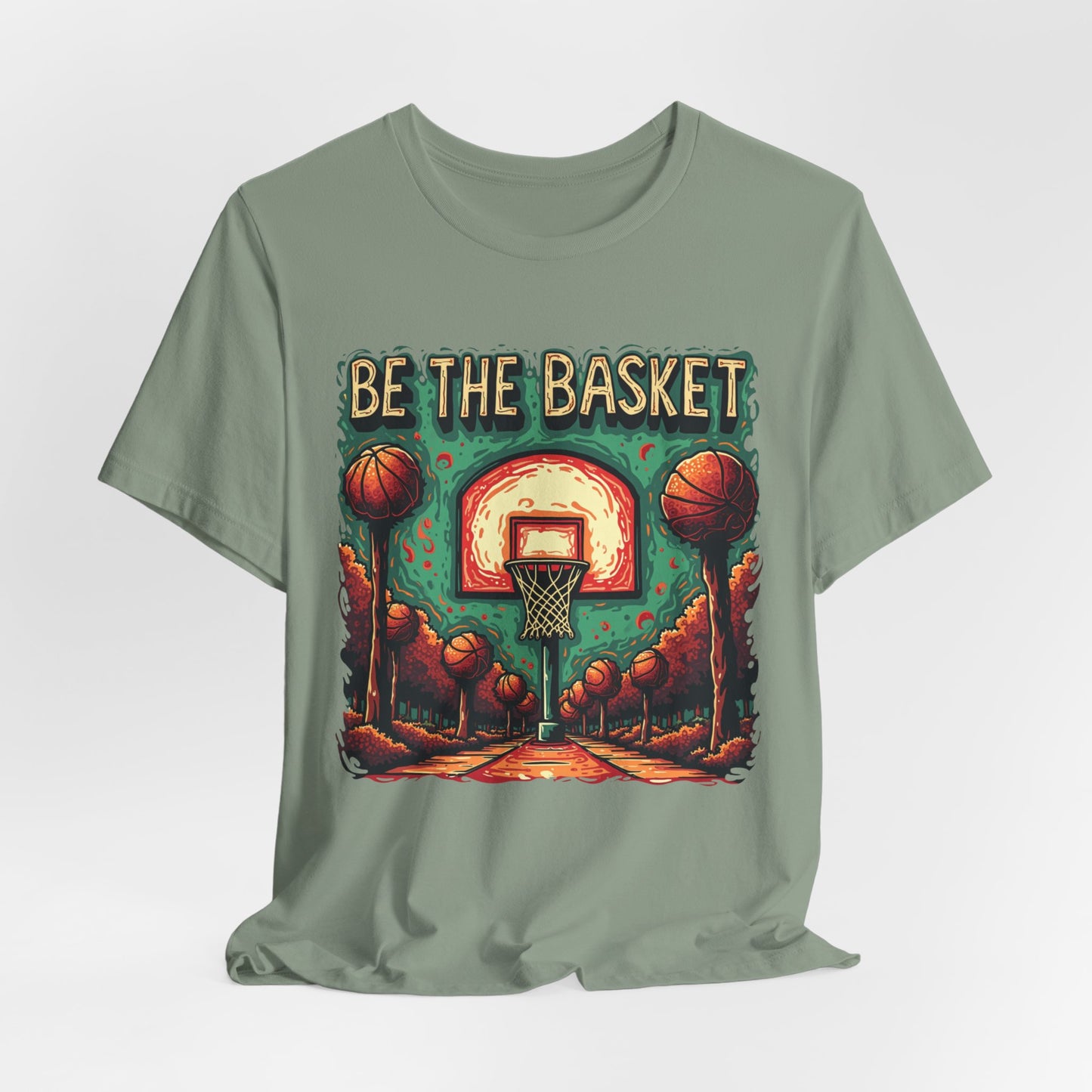 BE THE BASKET Basketball Psychedelic Court 2 Unisex T-Shirt, Basketball Shirt