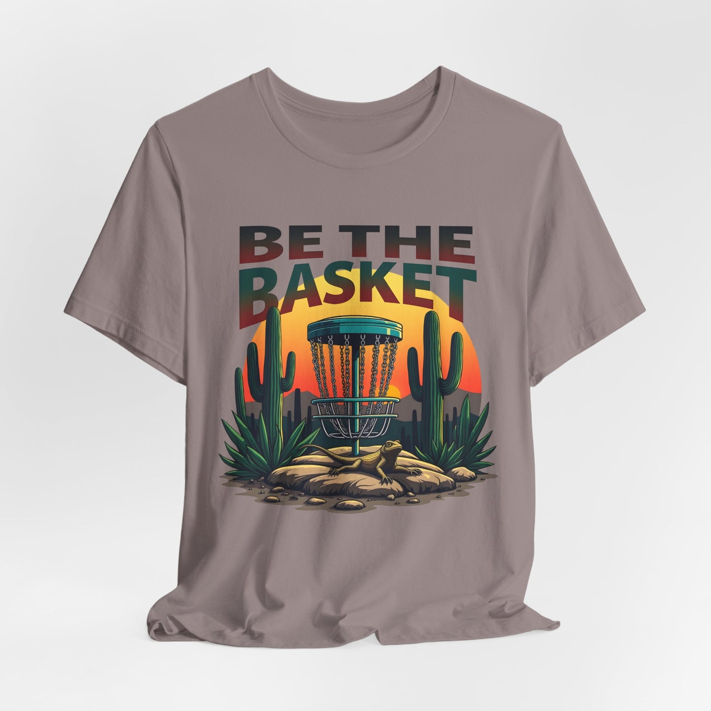 BE THE BASKET Desert Lizard 1 Disc Golf Unisex T-Shirt - Perfect for Disc Golf Lovers