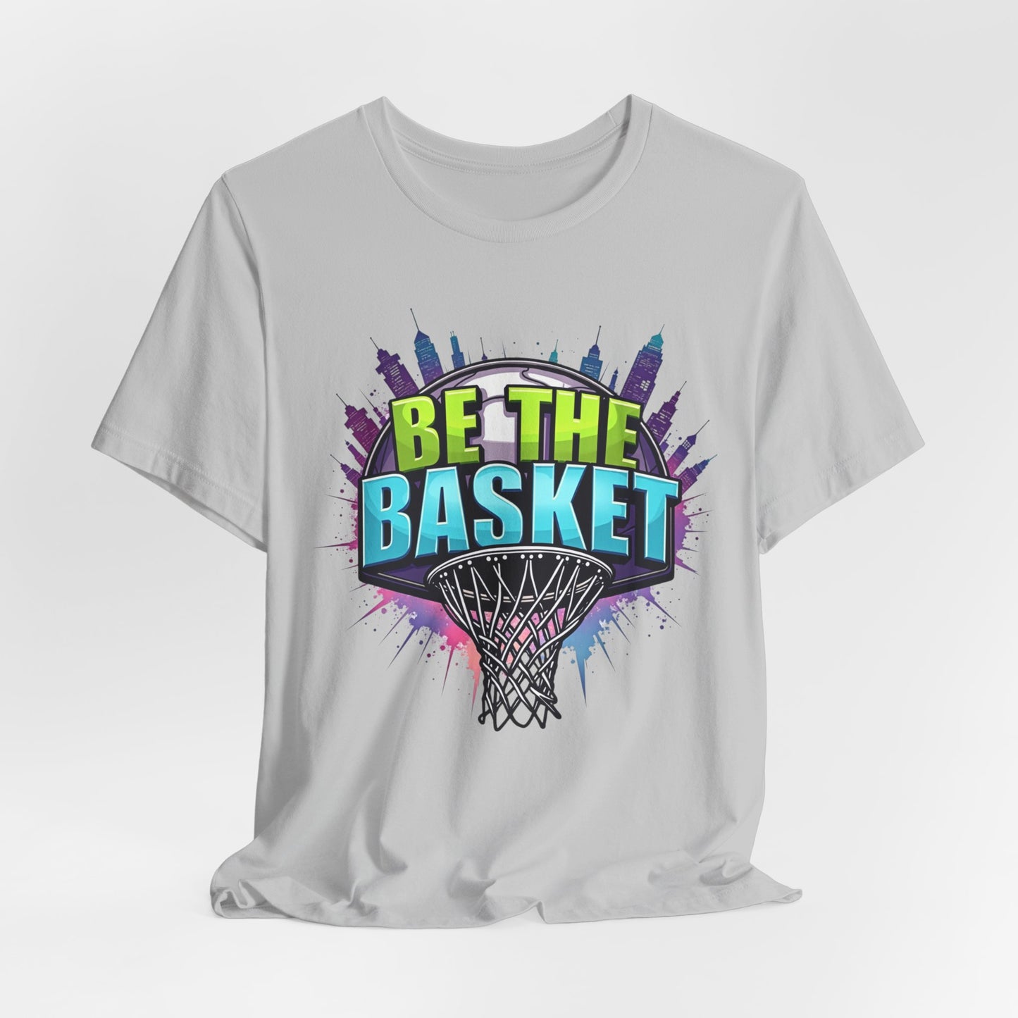 BE THE BASKET Skyline 3 Basketball Unisex T-Shirt, Basketball Shirt