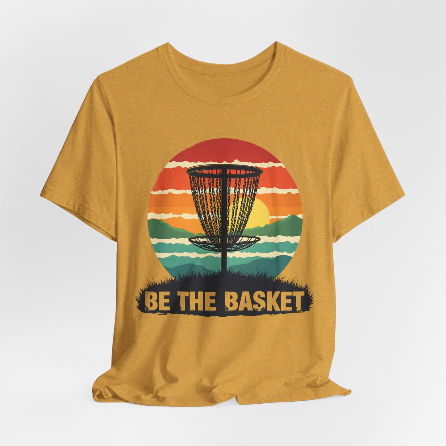 BE THE BASKET Disc Golf Retro 4, Unisex T-Shirt, Disc Golf Shirt