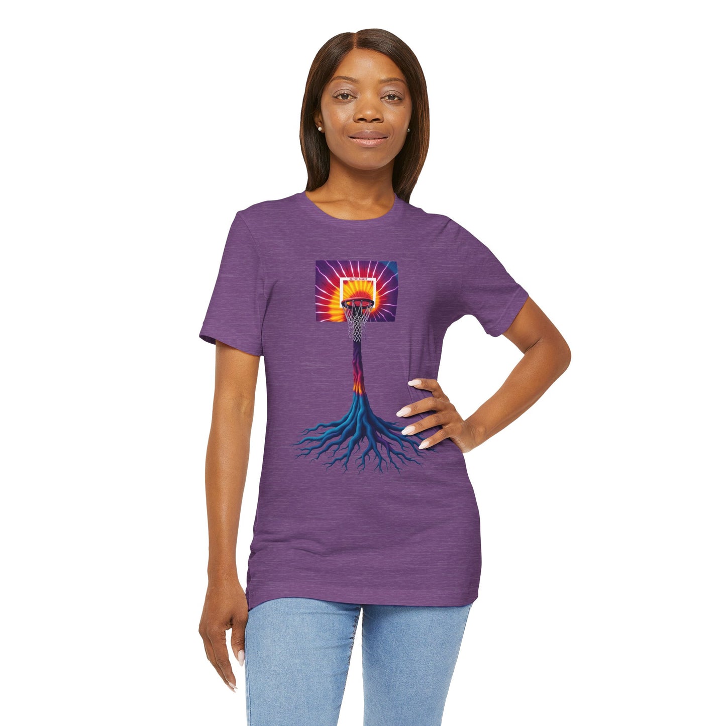 BE THE BASKET Basketball colorful Tree of Life- Soft Unisex T-shirt, Cool T-Shirt