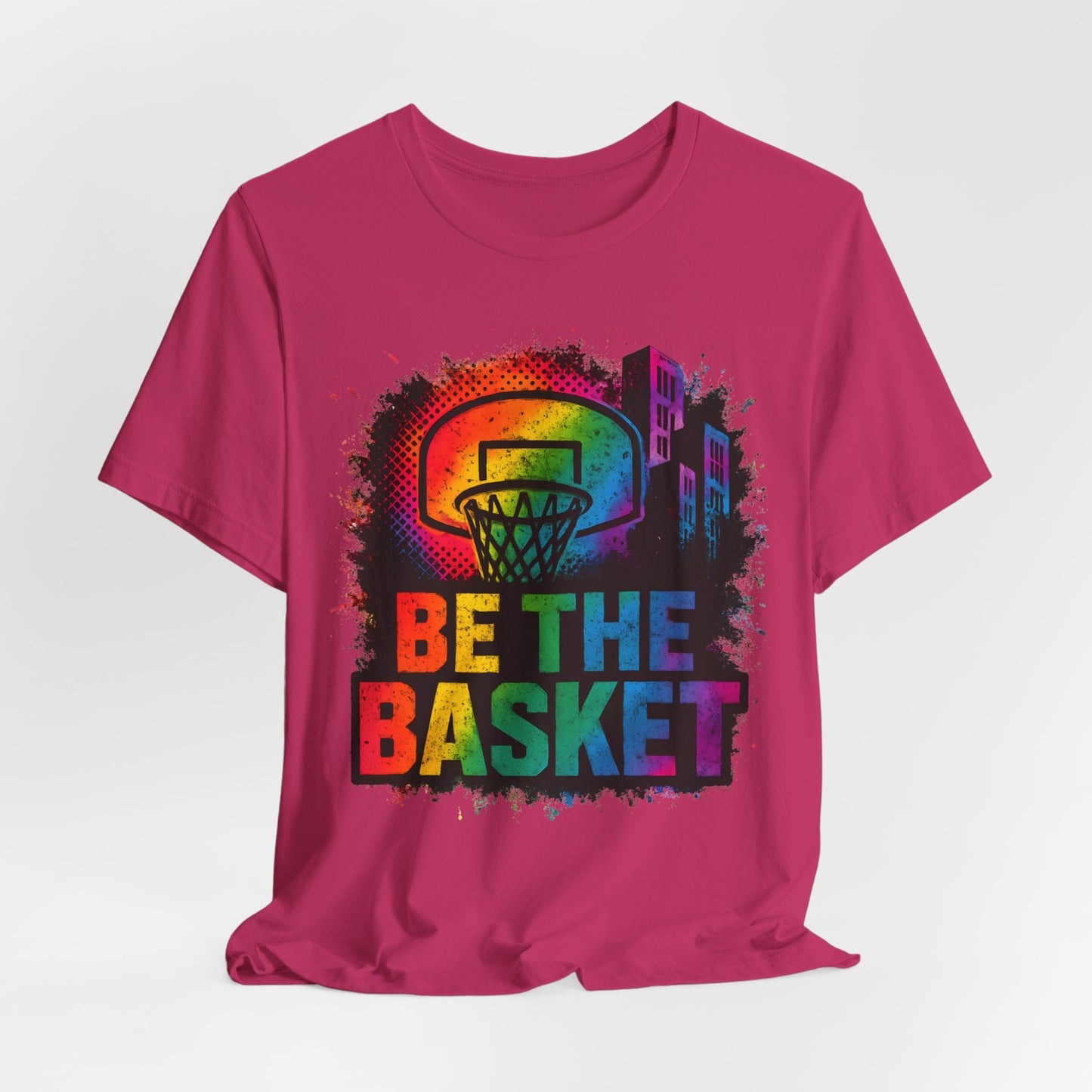 BE THE BASKET Basketball Goal Distressed Color, Disc Golf Unisex T-Shirt