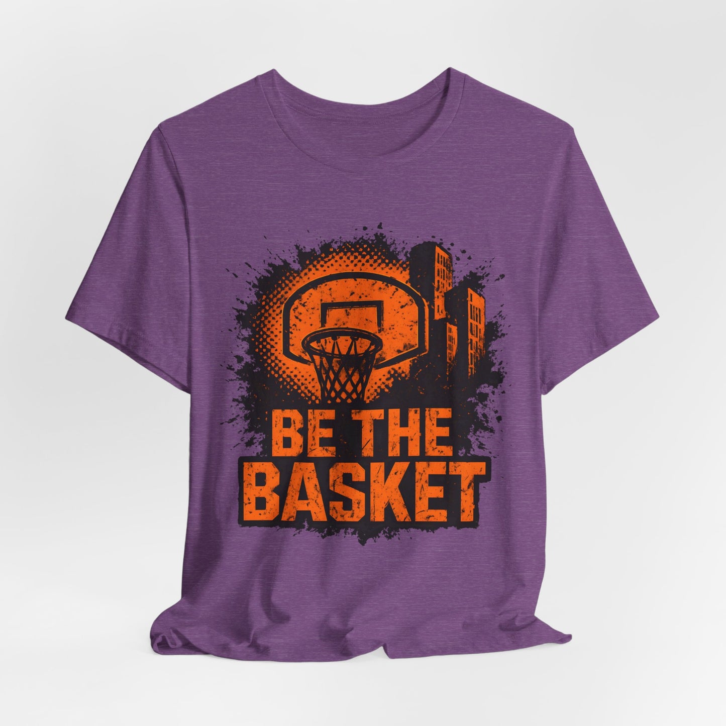 BE THE BASKET Basketball Goal Distressed Orange, Basketball Unisex T-Shirt