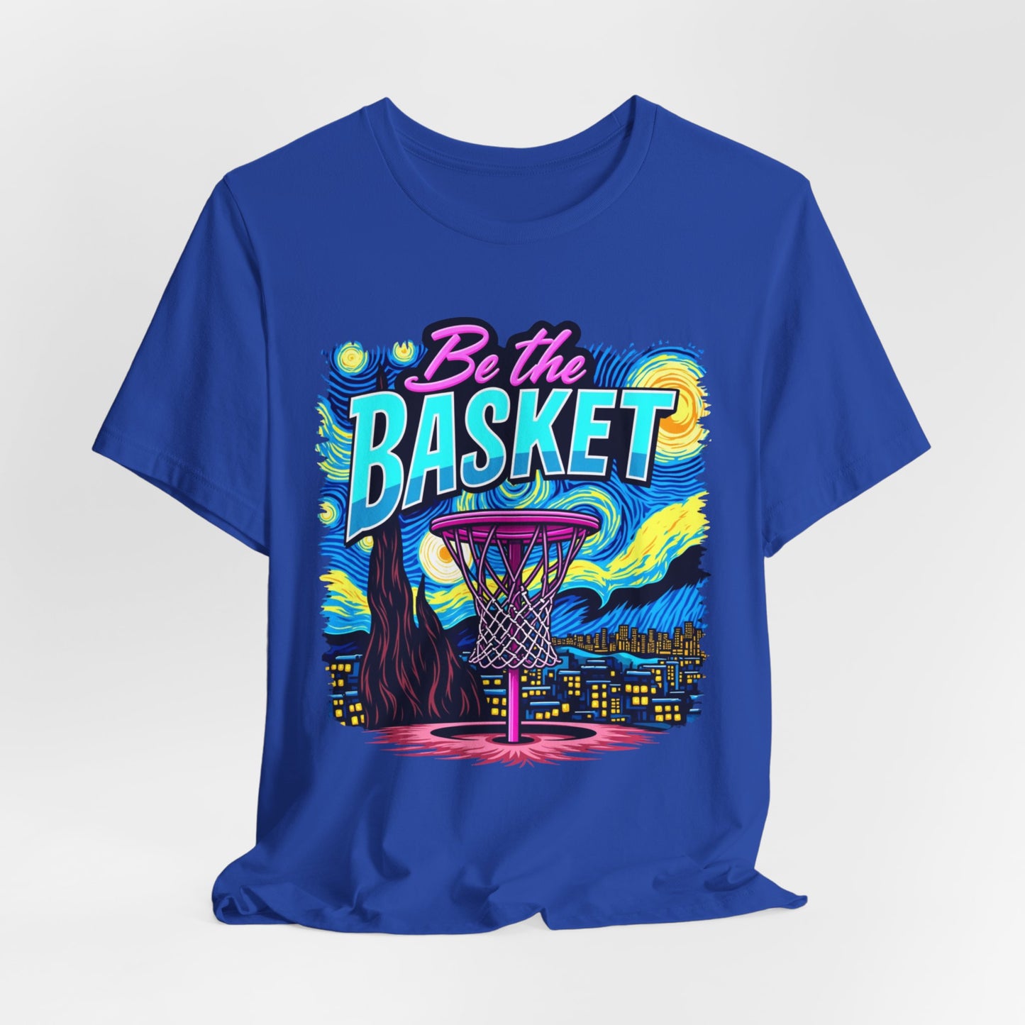 BE THE BASKET Van Gogh Basketball Design, Unisex T-Shirt, Basketball Shirt