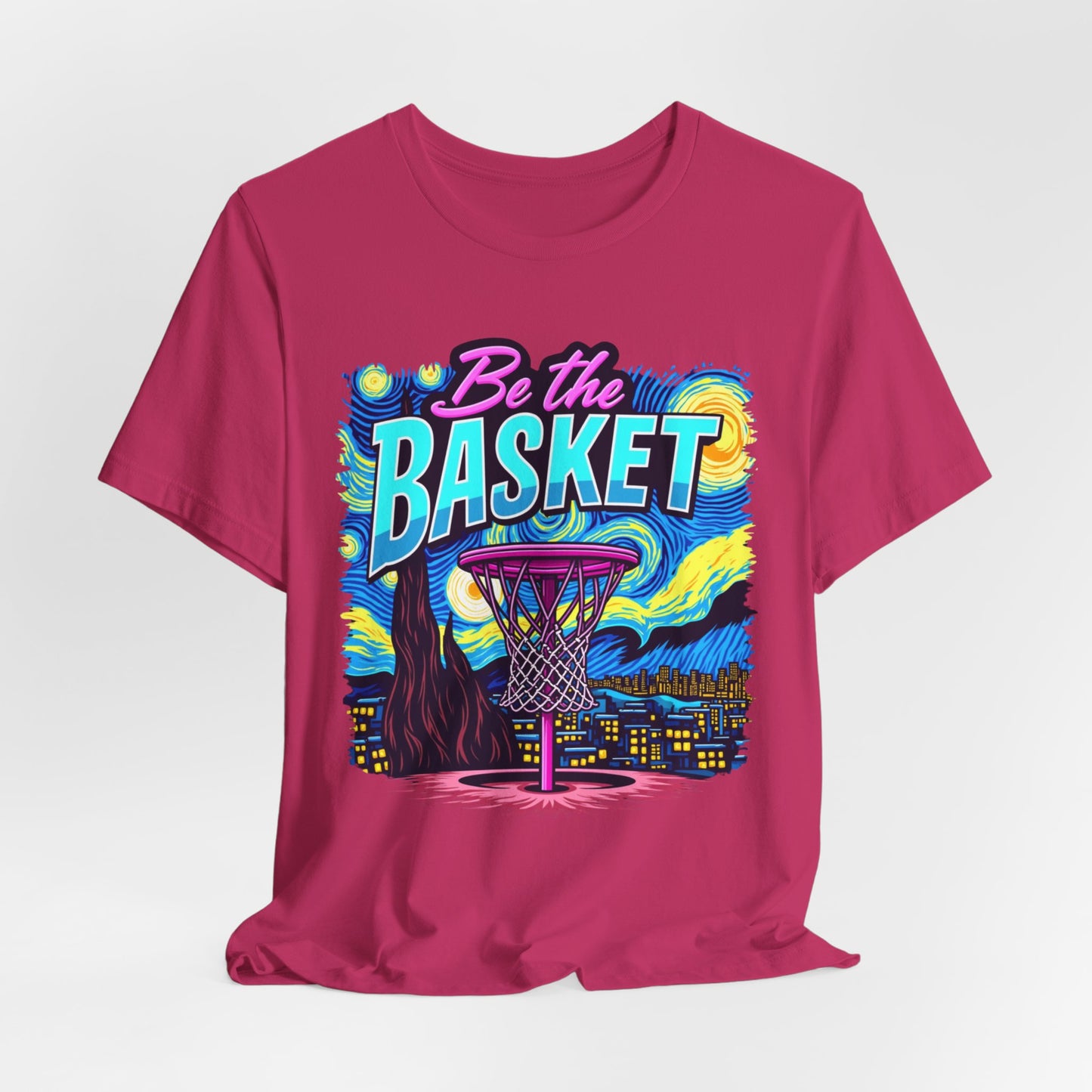 BE THE BASKET Van Gogh Basketball Design, Unisex T-Shirt, Basketball Shirt