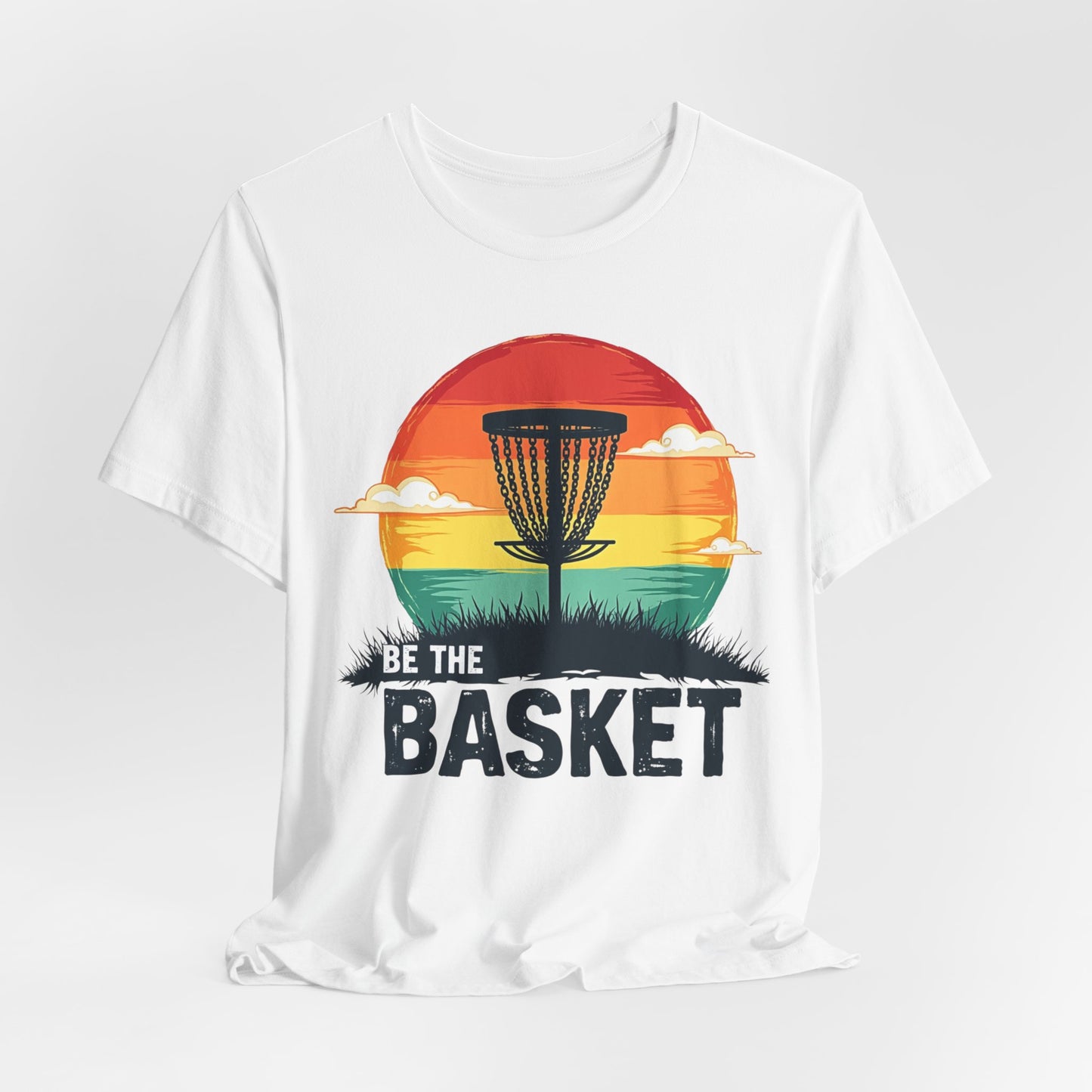 BE THE BASKET Disc Golf Retro 5, Unisex T-Shirt, Disc Golf Shirt