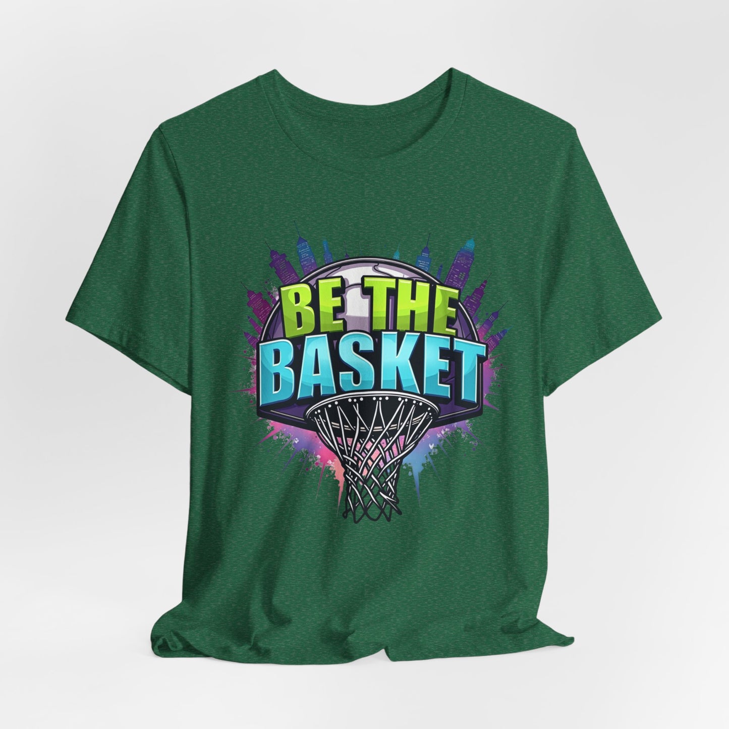 BE THE BASKET Skyline 3 Basketball Unisex T-Shirt, Basketball Shirt