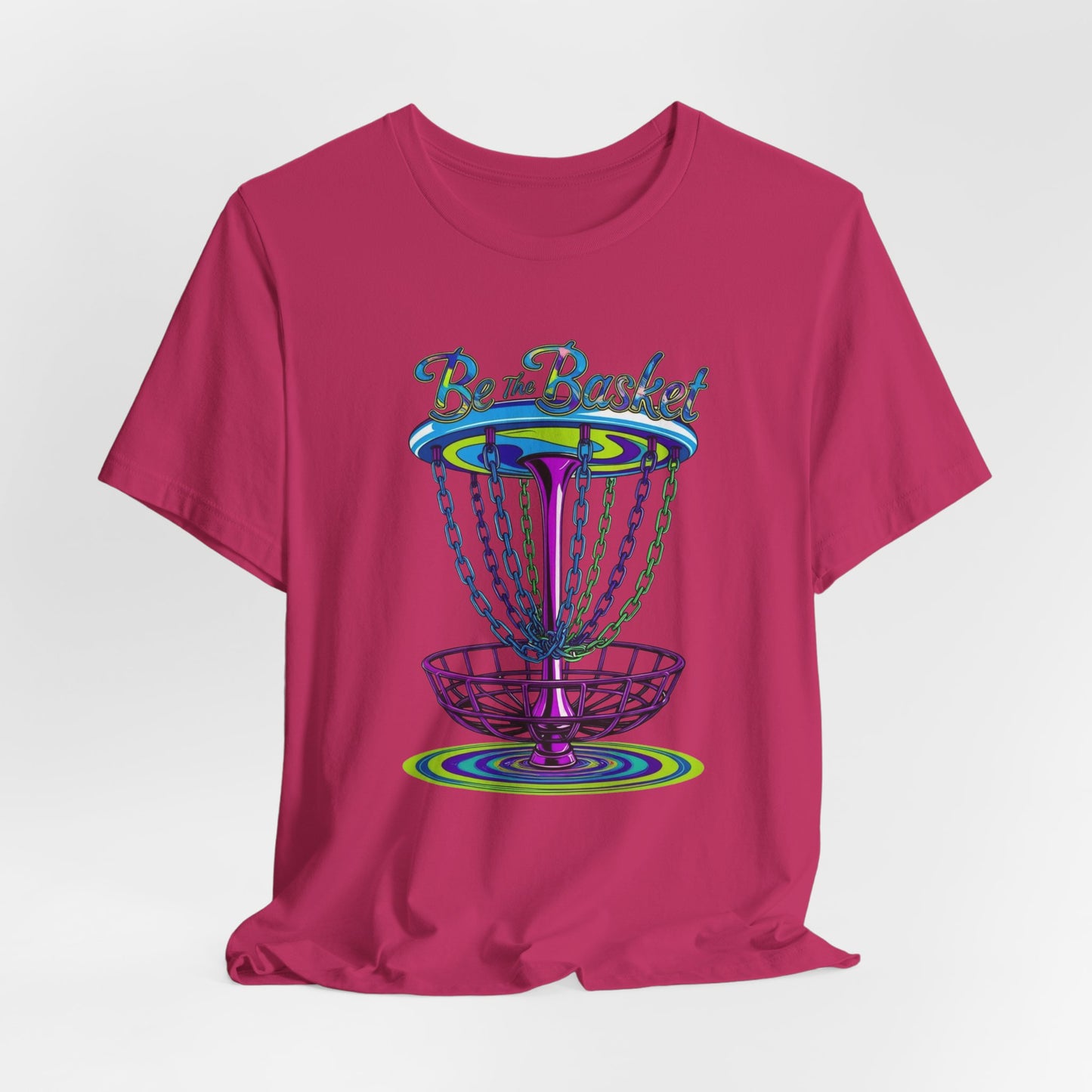 BE THE BASKET Psychedelic Disc Golf Basket Design 6, Unisex T-Shirt, Disc Golf Shirt