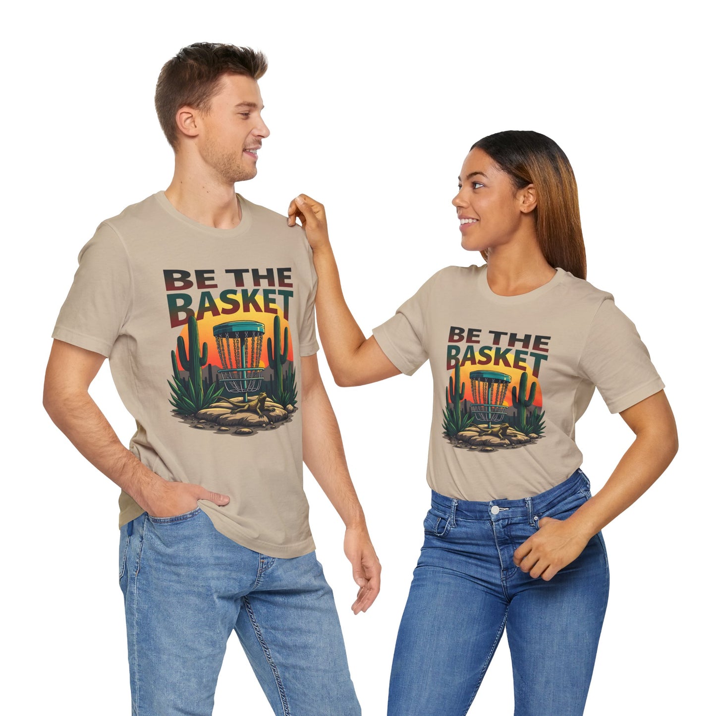 BE THE BASKET Desert Lizard 1 Disc Golf Unisex T-Shirt - Perfect for Disc Golf Lovers