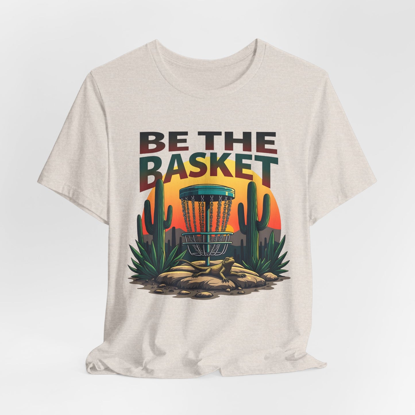 BE THE BASKET Desert Lizard 1 Disc Golf Unisex T-Shirt - Perfect for Disc Golf Lovers