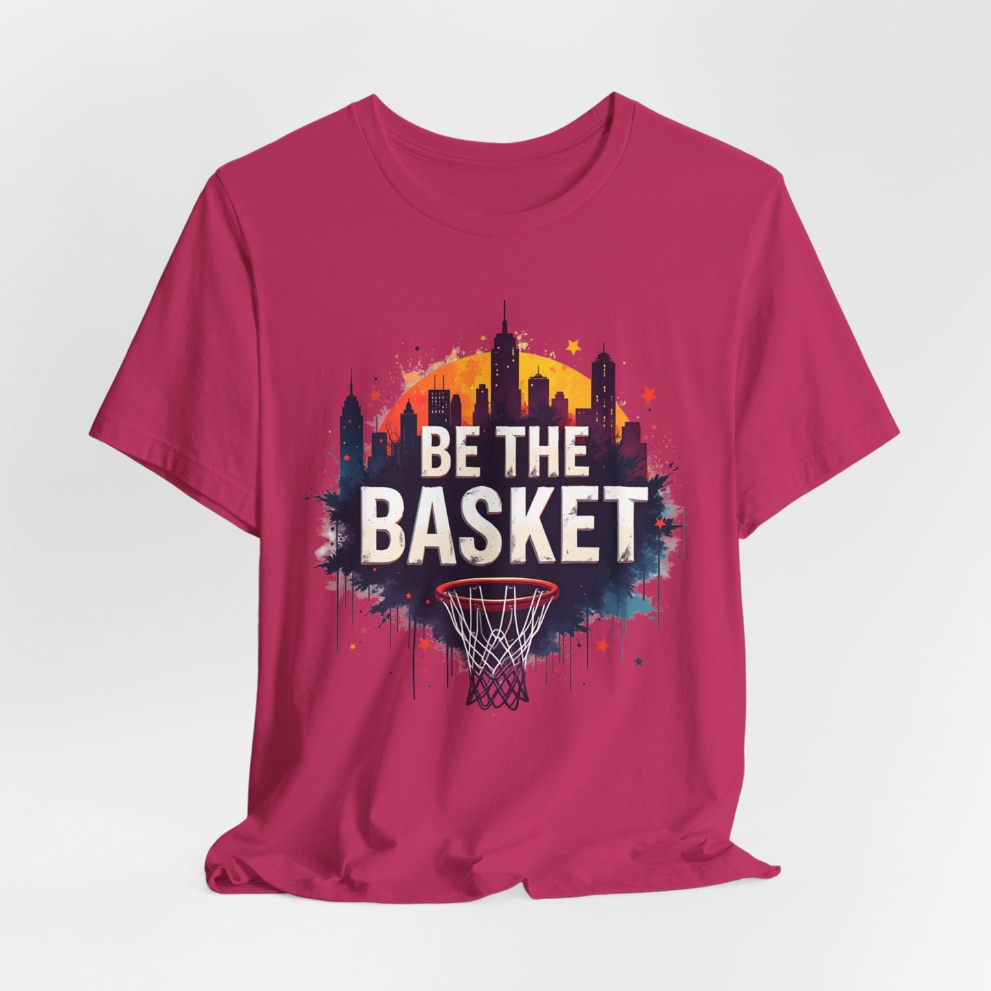 BE THE BASKET Skyline 2 Basketball Unisex T-Shirt, Basketball Shirt