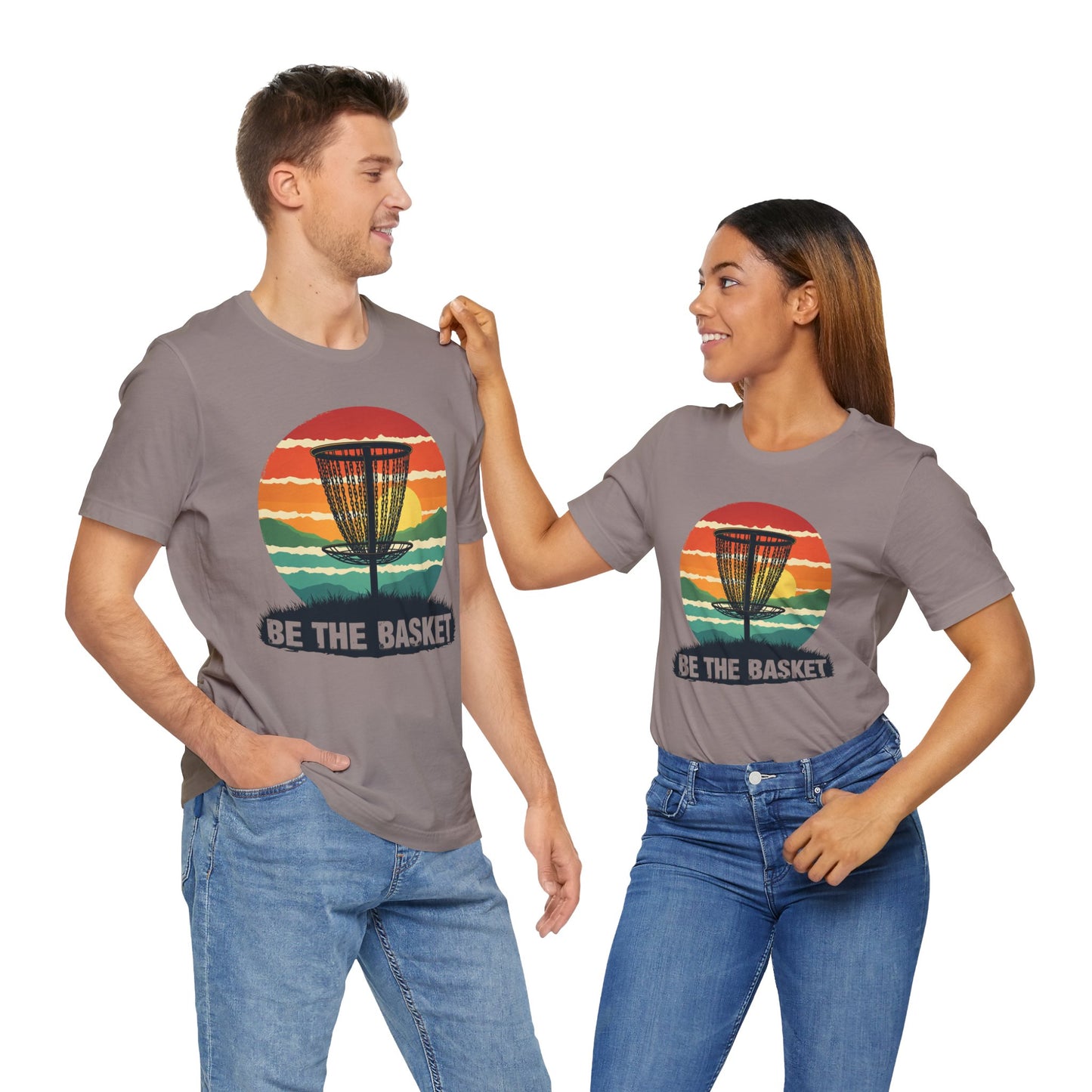 BE THE BASKET Disc Golf Retro 4, Unisex T-Shirt, Disc Golf Shirt
