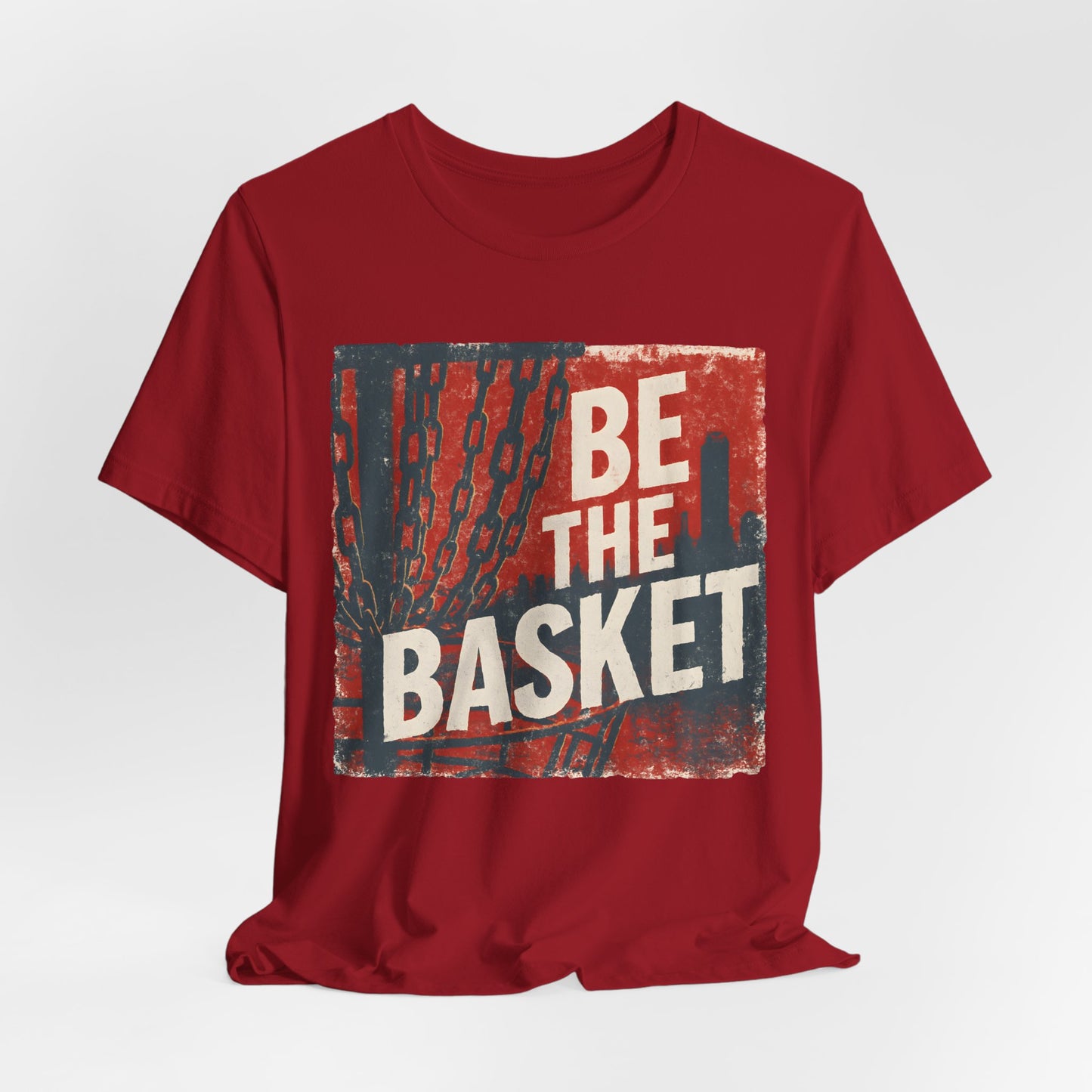 BE THE BASKET Disc Golf Basket Distressed City, Disc Golf Unisex T-Shirt