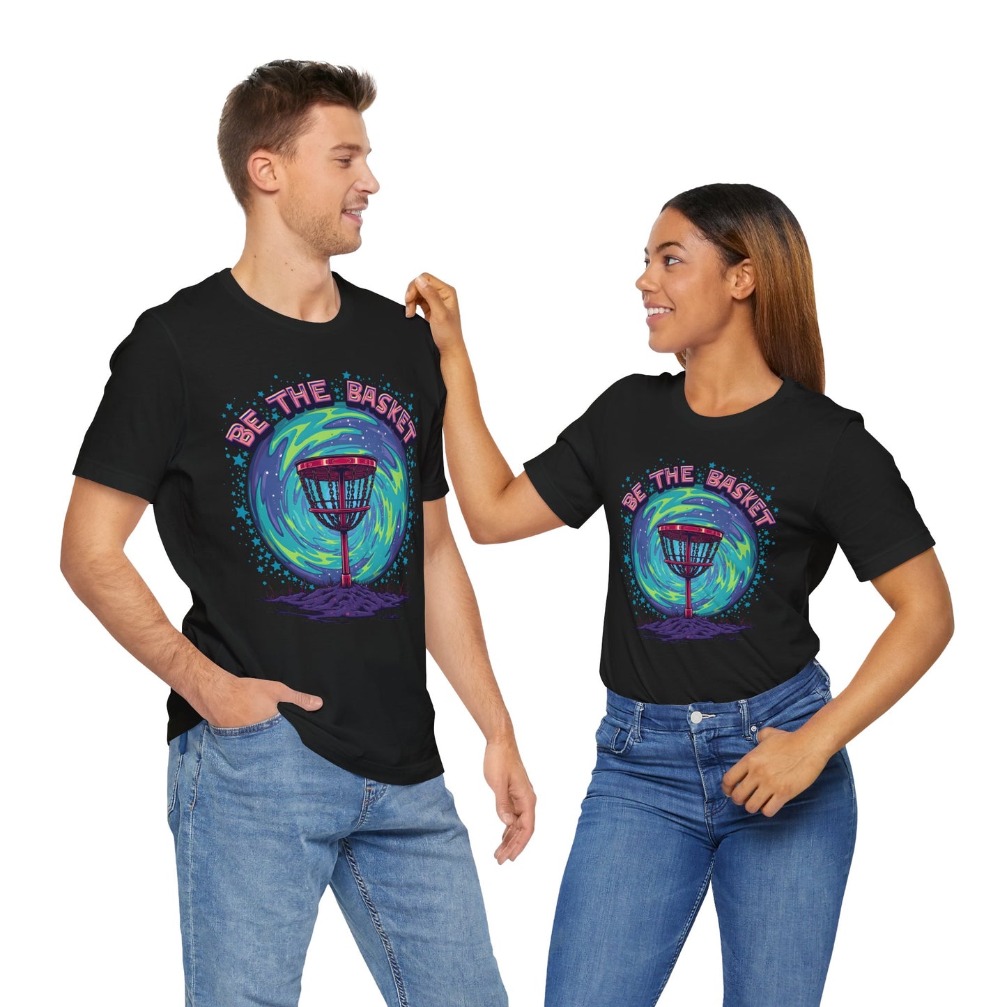 BE THE BASKET Psychedelic Design 10, Unisex T-Shirt, Disc Golf Shirt