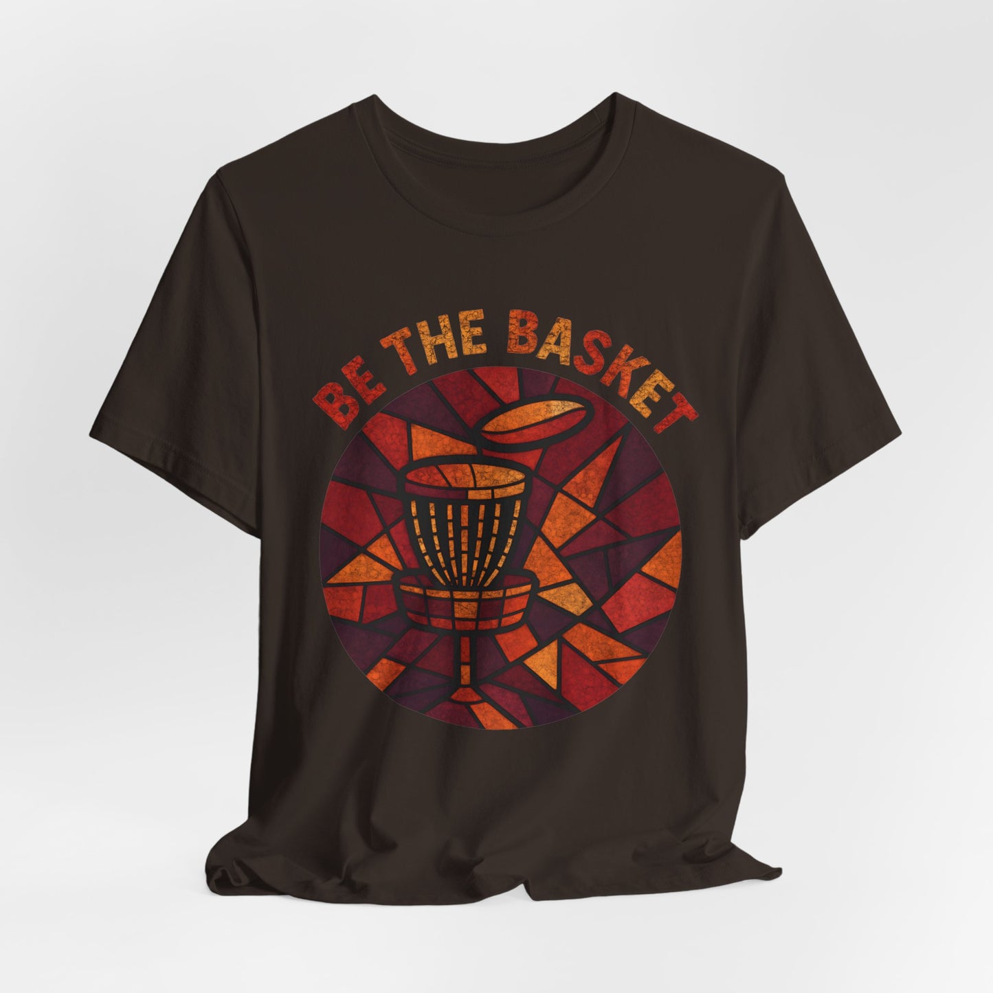 BE THE BASKET Disc Golf Basket Round Glass, Disc Golf Unisex T-Shirt