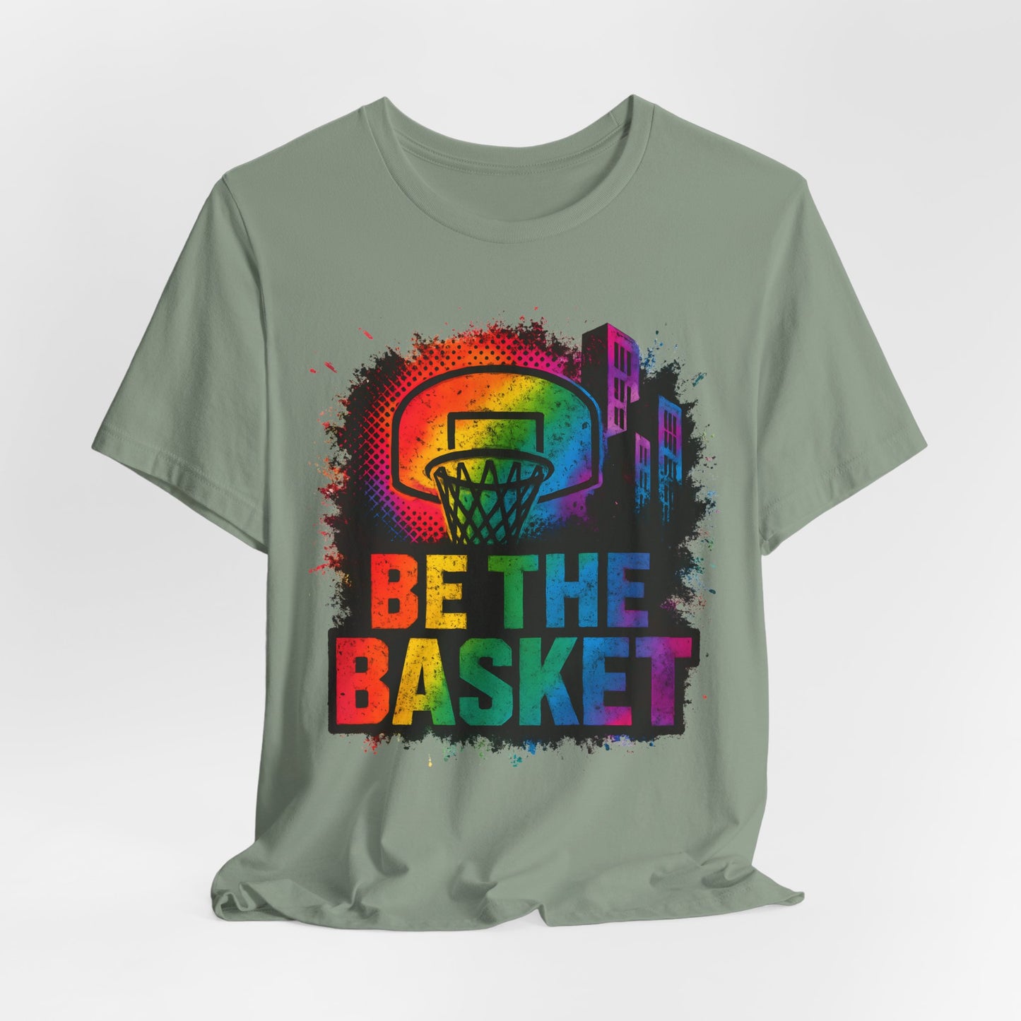 BE THE BASKET Basketball Goal Distressed Color, Disc Golf Unisex T-Shirt